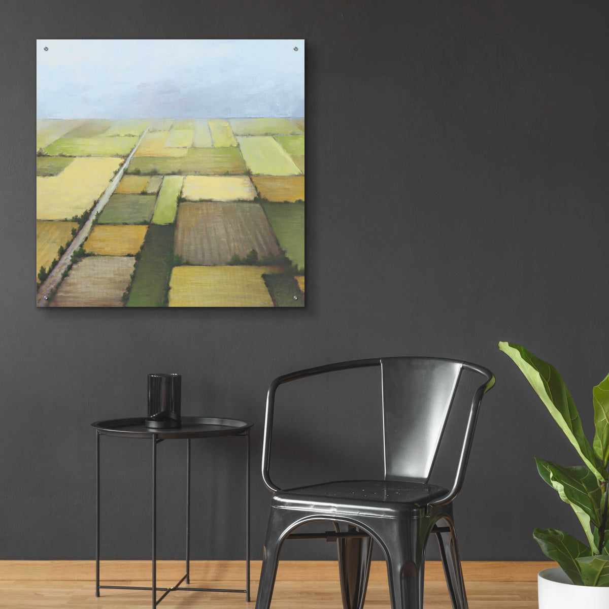 Epic Art 'Farmland From Above' by White Ladder, Acrylic Glass Wall Art,36x36