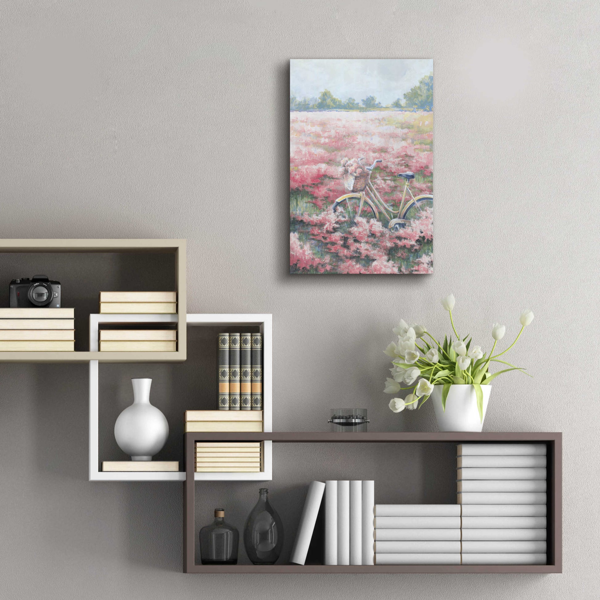 Epic Art 'Field Of Flowers' by White Ladder, Acrylic Glass Wall Art,16x24