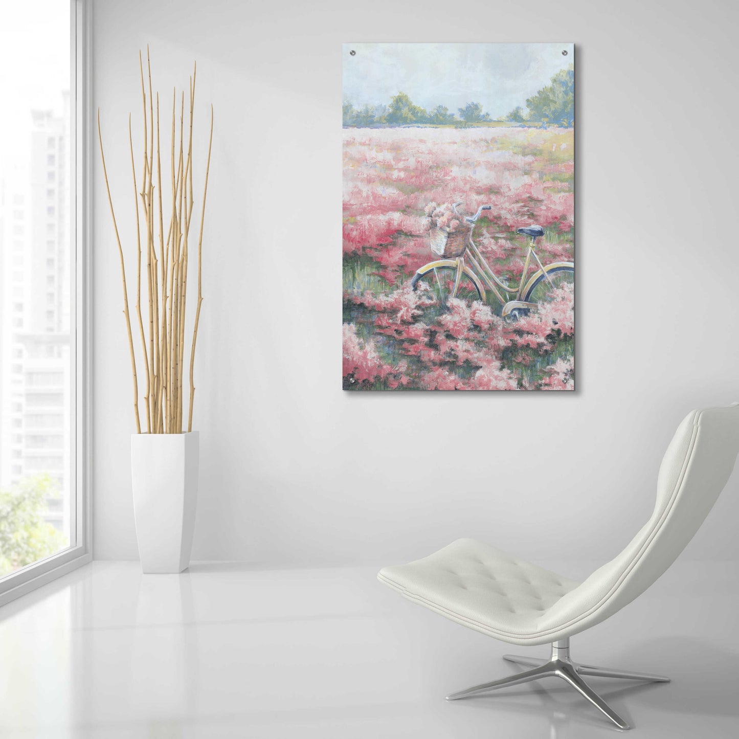 Epic Art 'Field Of Flowers' by White Ladder, Acrylic Glass Wall Art,24x36