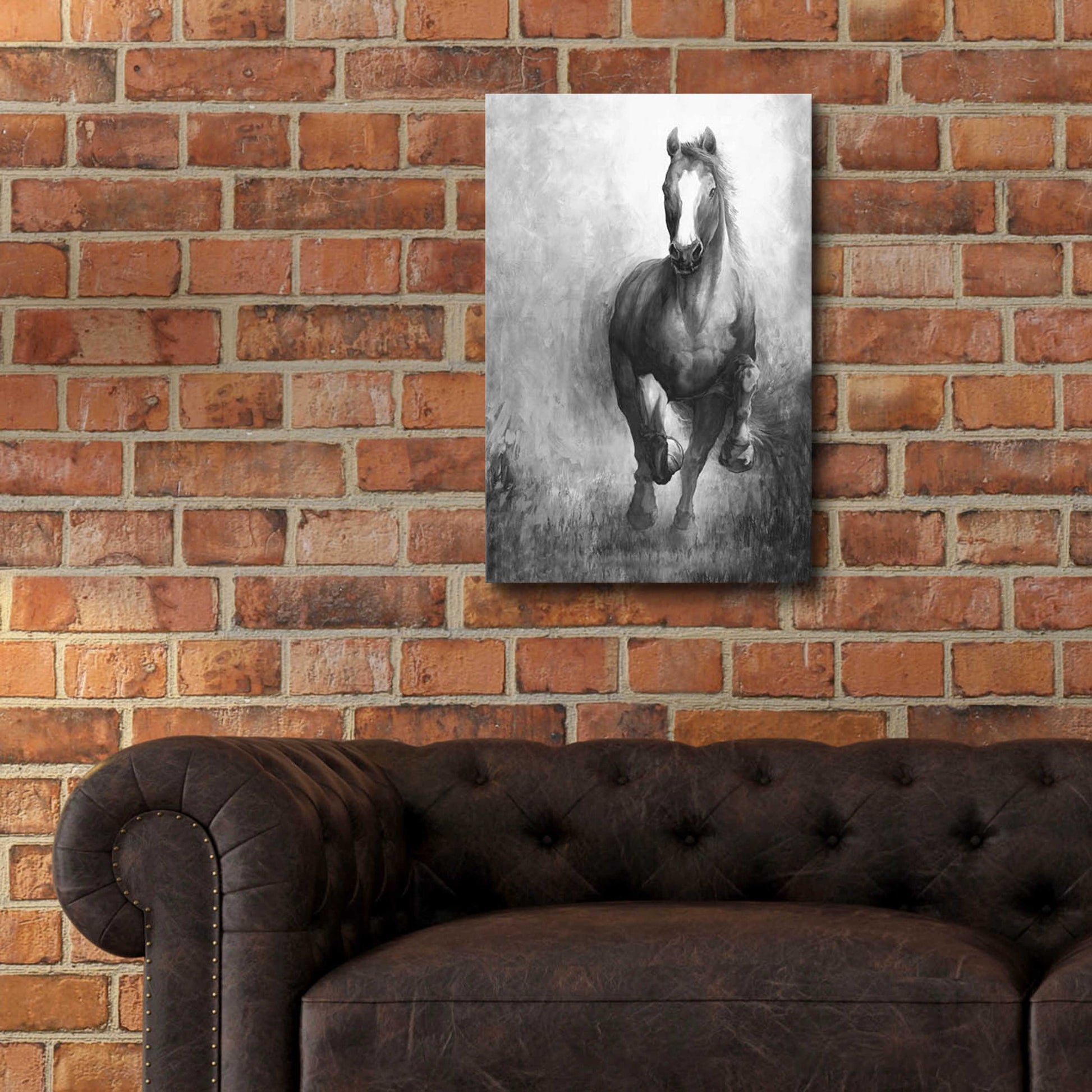 Epic Art 'Galloping Horse' by White Ladder, Acrylic Glass Wall Art,16x24