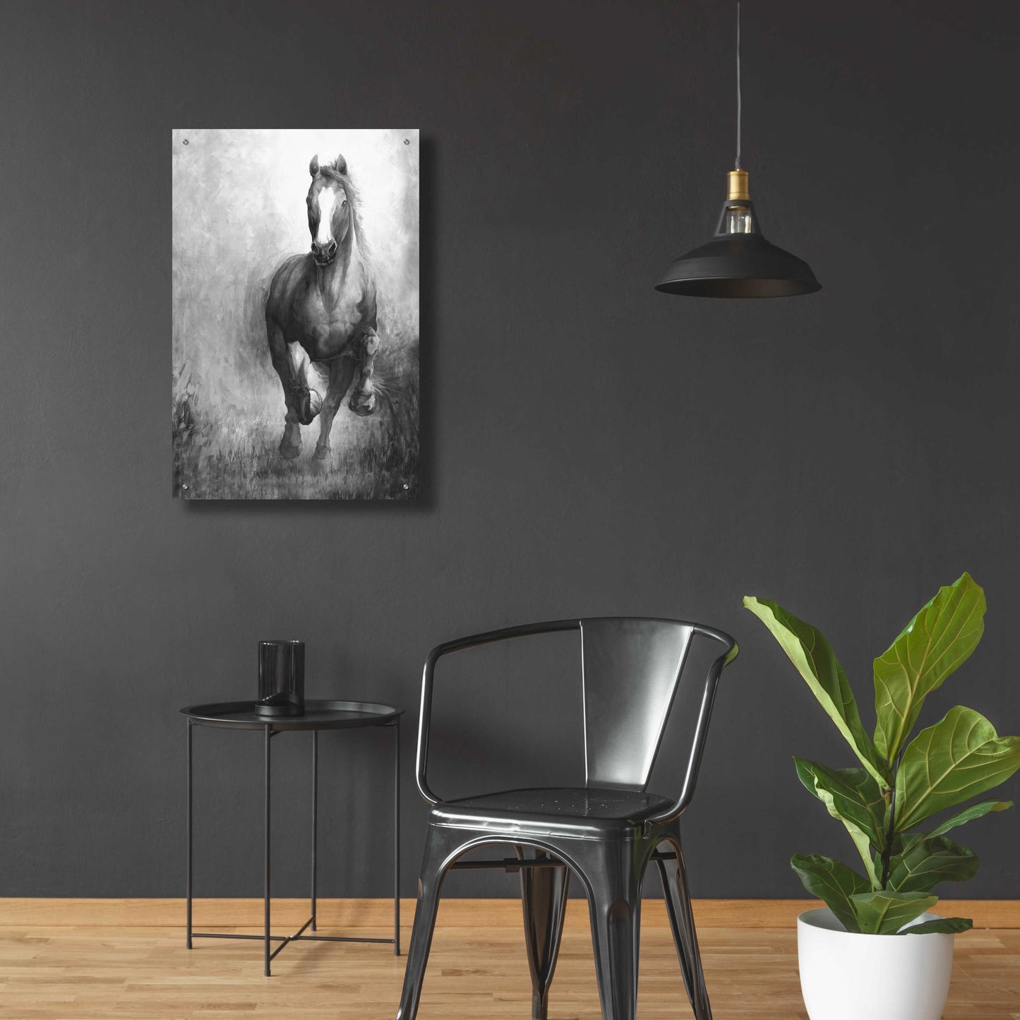 Epic Art 'Galloping Horse' by White Ladder, Acrylic Glass Wall Art,24x36