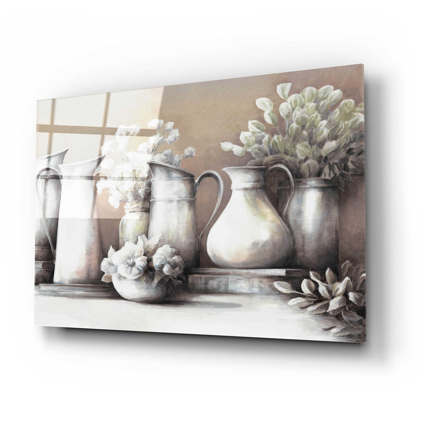 Epic Art 'Neutral Still Life' by White Ladder, Acrylic Glass Wall Art,24x16