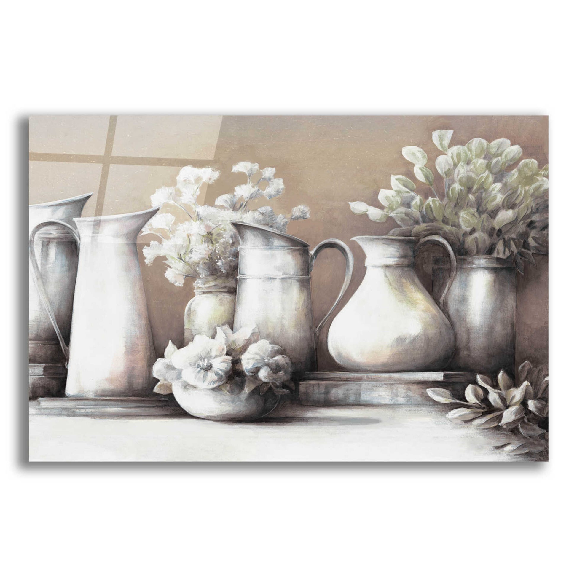 Epic Art 'Neutral Still Life' by White Ladder, Acrylic Glass Wall Art,24x16