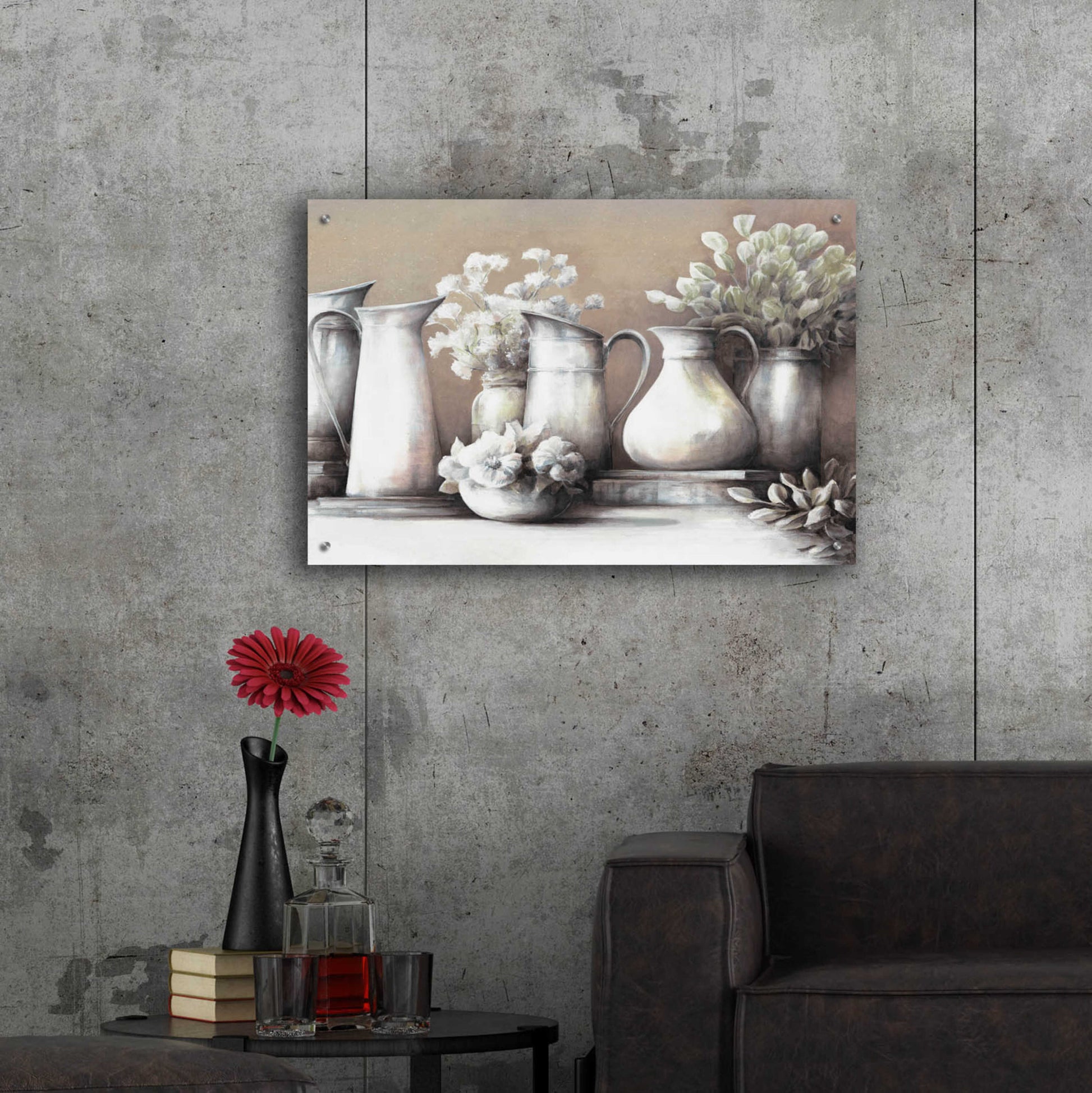 Epic Art 'Neutral Still Life' by White Ladder, Acrylic Glass Wall Art,36x24