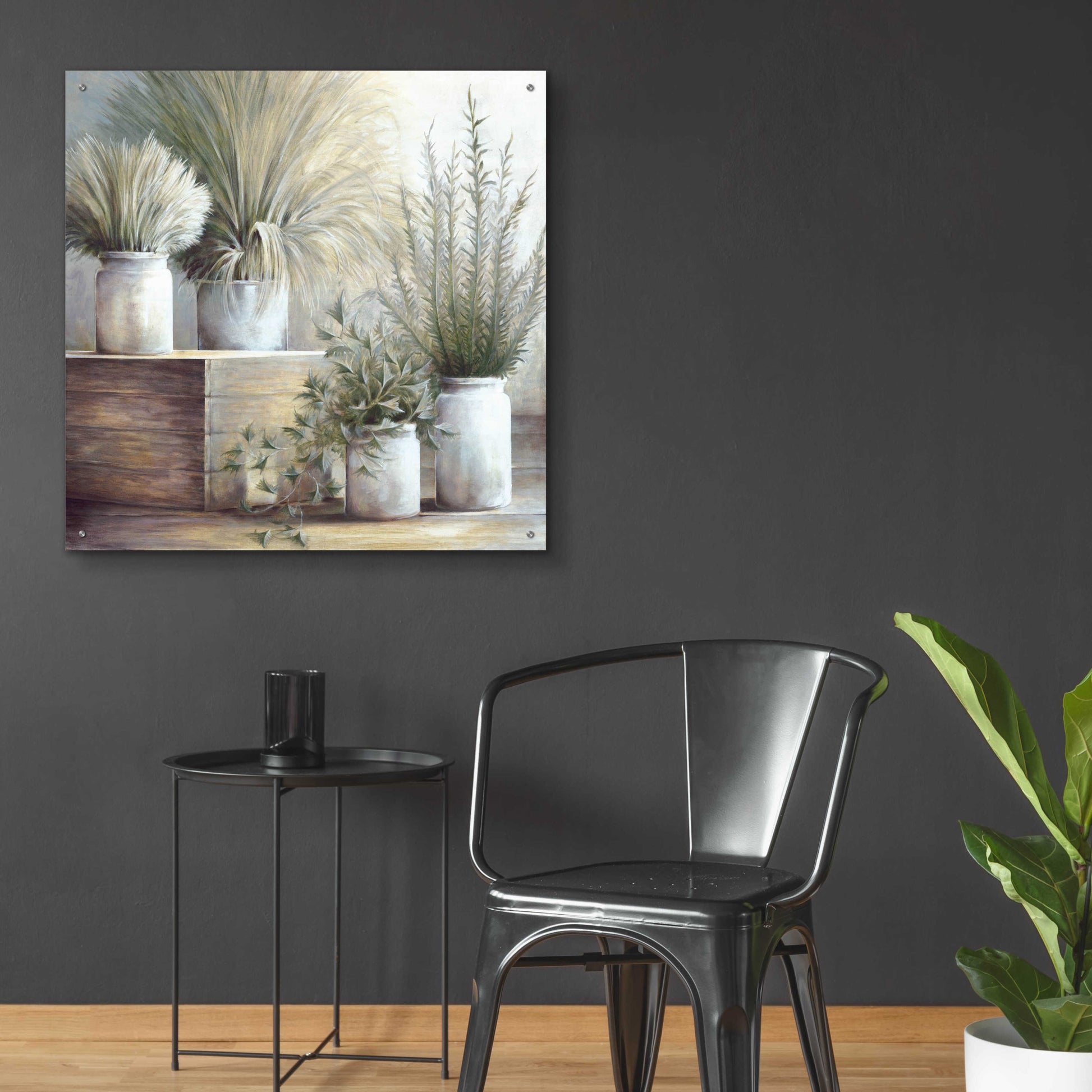 Epic Art 'Pretty Plants On Display' by White Ladder, Acrylic Glass Wall Art,36x36