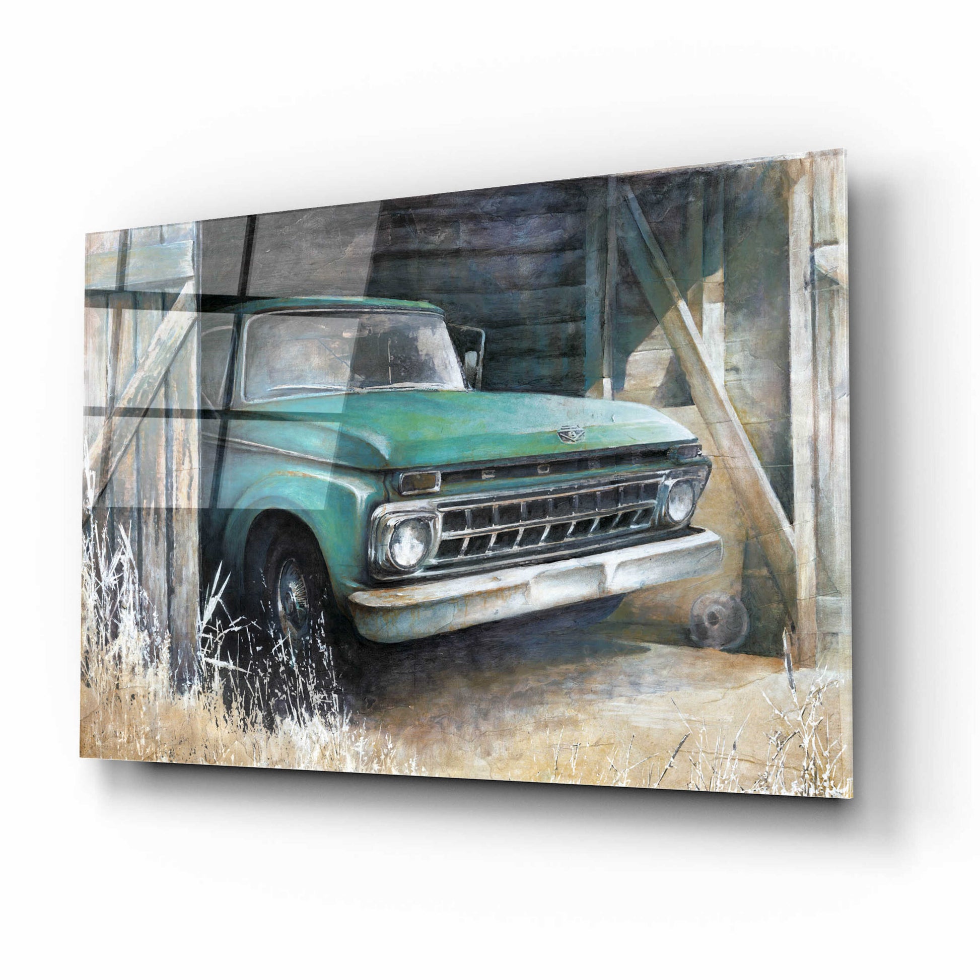 Epic Art 'This Old Truck' by White Ladder, Acrylic Glass Wall Art,16x12