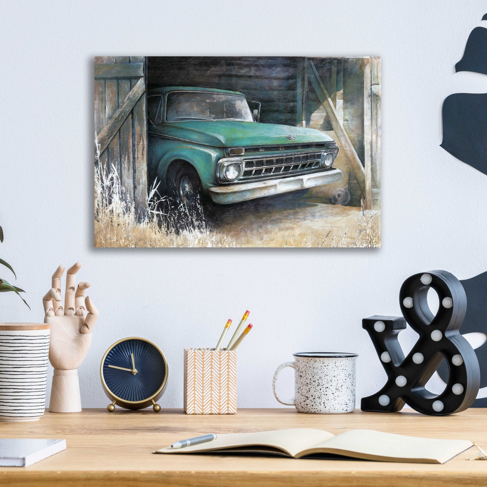 Epic Art 'This Old Truck' by White Ladder, Acrylic Glass Wall Art,16x12