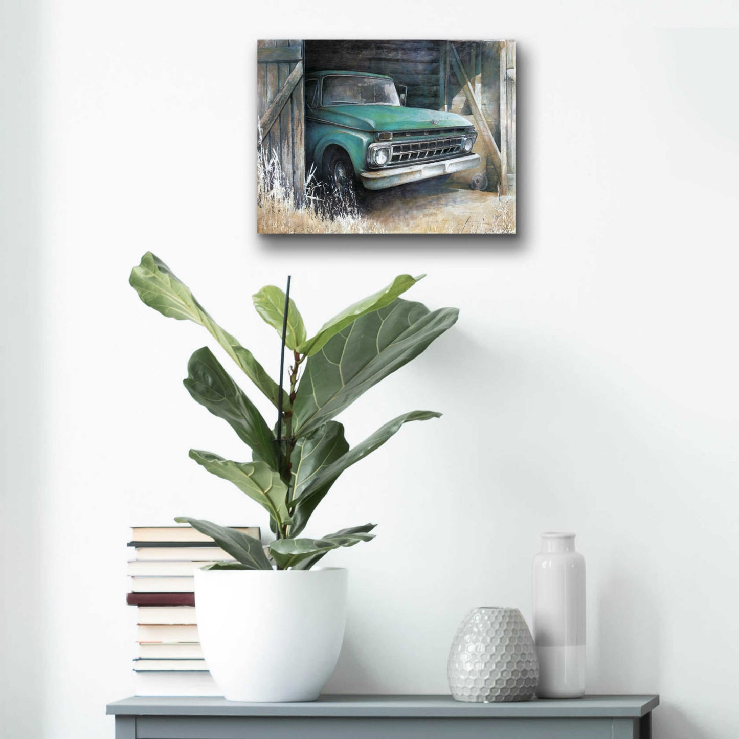 Epic Art 'This Old Truck' by White Ladder, Acrylic Glass Wall Art,16x12