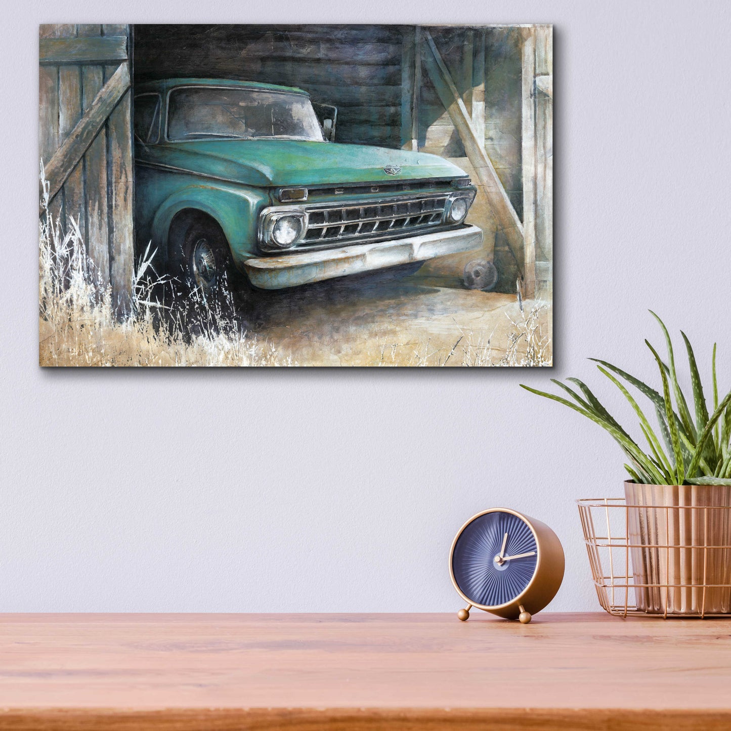 Epic Art 'This Old Truck' by White Ladder, Acrylic Glass Wall Art,16x12