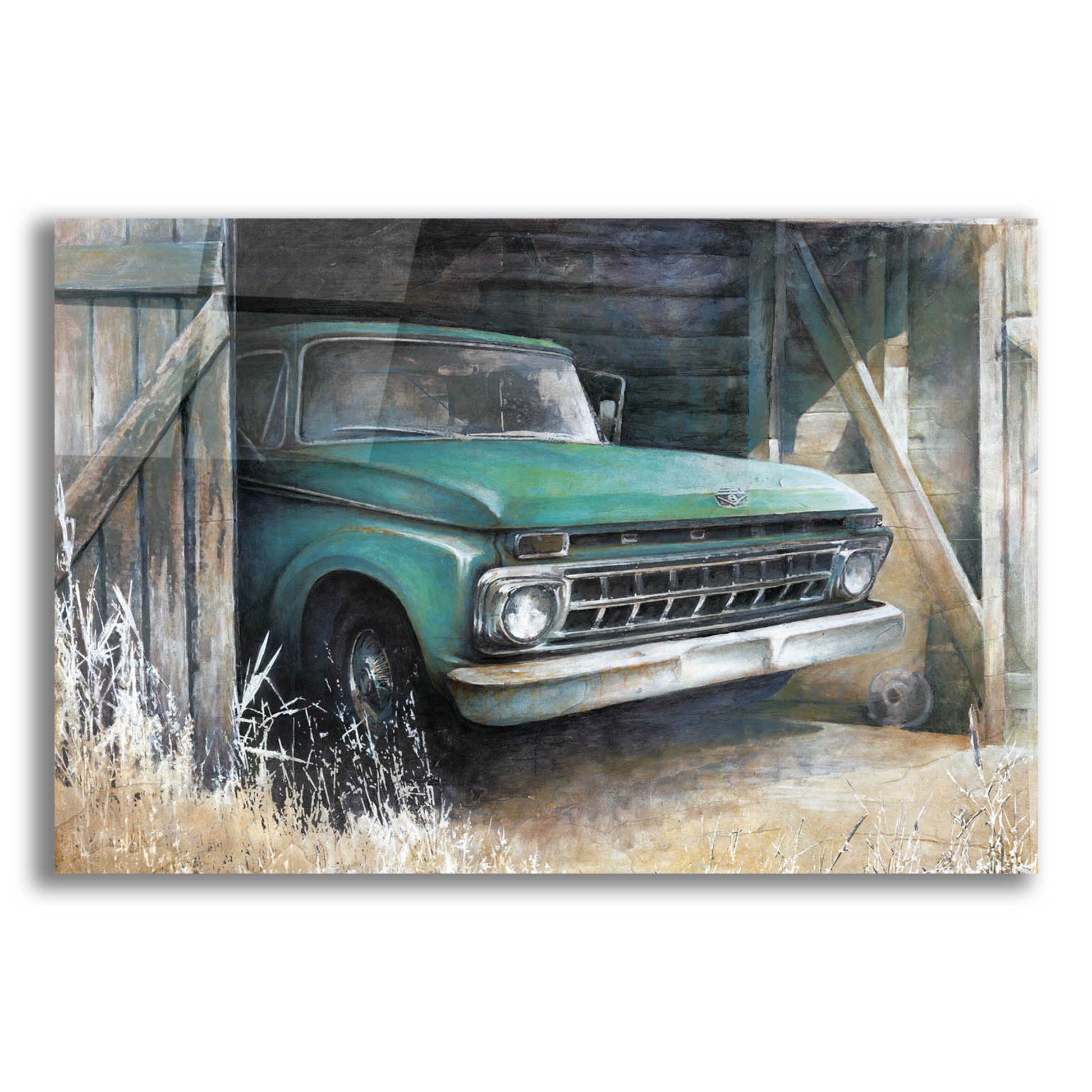 Epic Art 'This Old Truck' by White Ladder, Acrylic Glass Wall Art,16x12