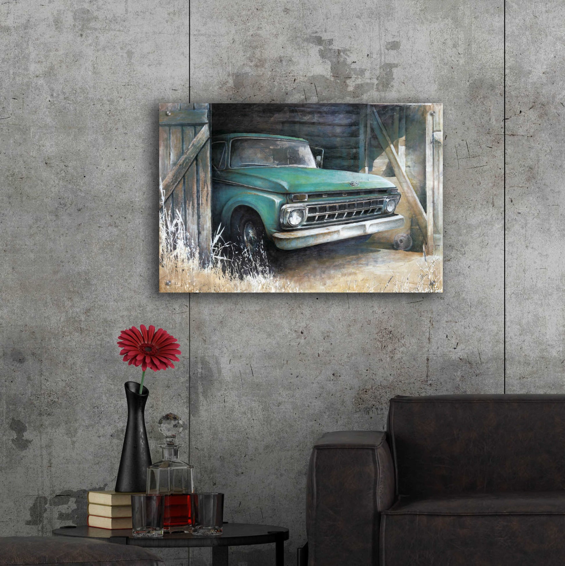 Epic Art 'This Old Truck' by White Ladder, Acrylic Glass Wall Art,36x24