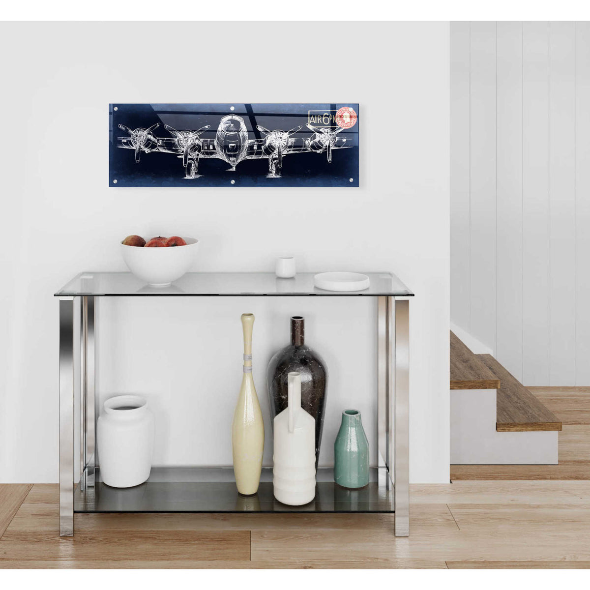 Epic Art 'Aeronautic Collection F' by Ethan Harper, Acrylic Glass Wall Art,36x12