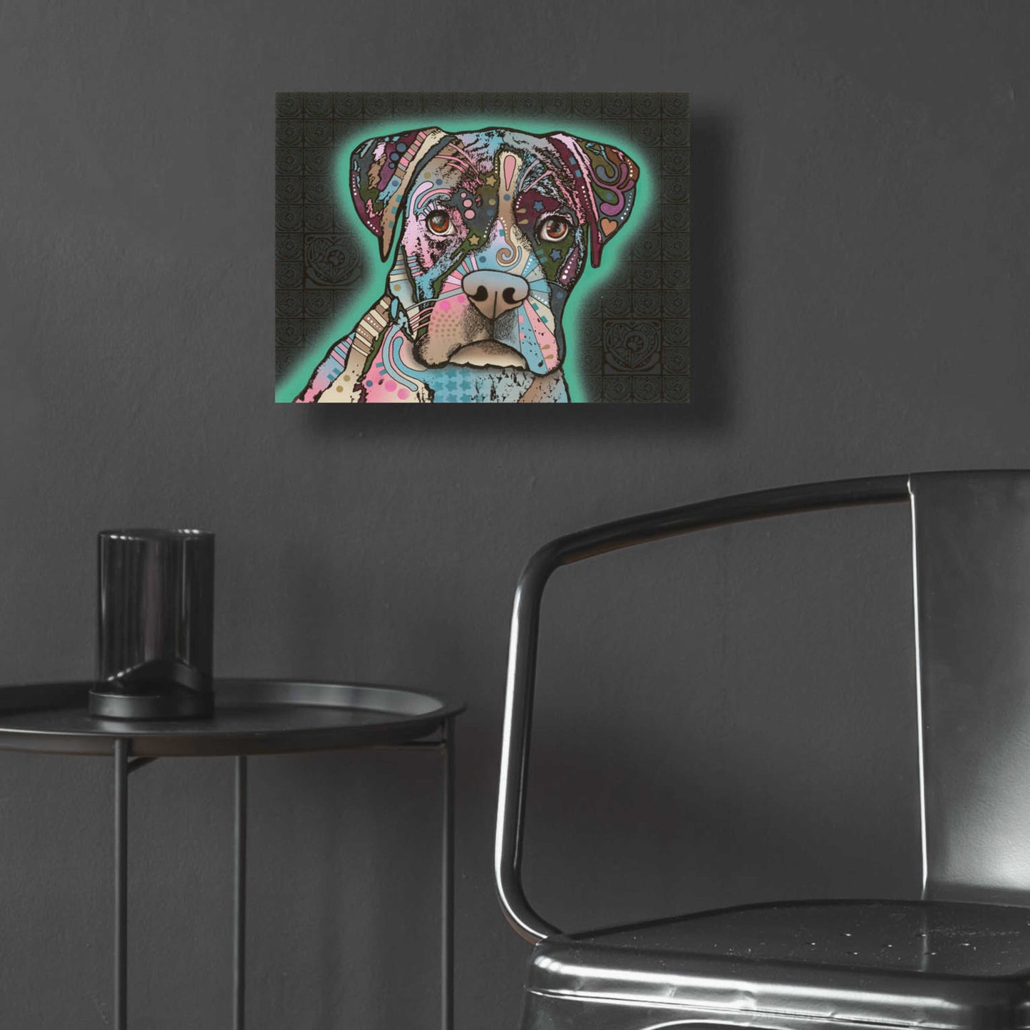 Epic Art 'Love Thy Boxer' by Dean Russo, Acrylic Glass Wall Art,16x12