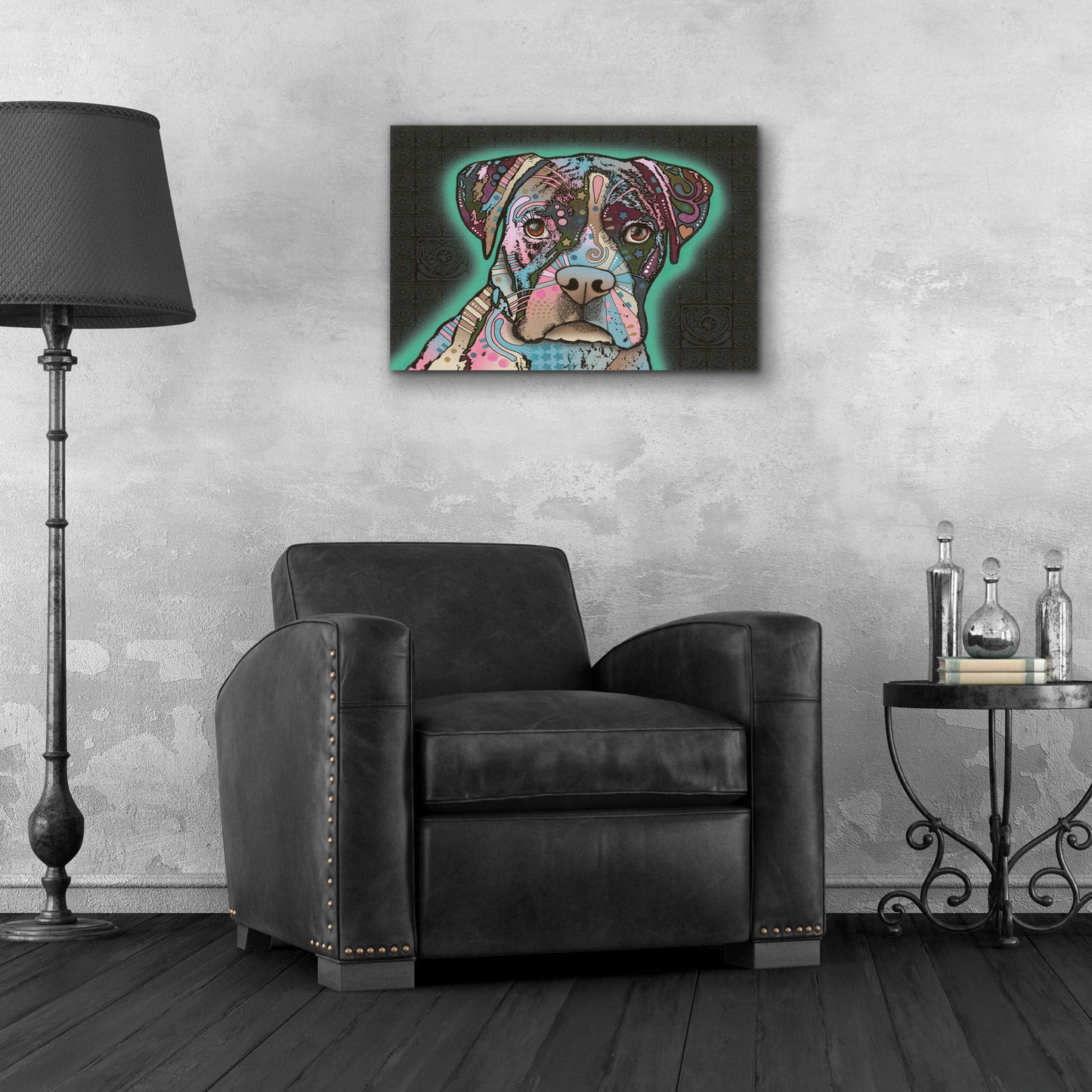 Epic Art 'Love Thy Boxer' by Dean Russo, Acrylic Glass Wall Art,24x16