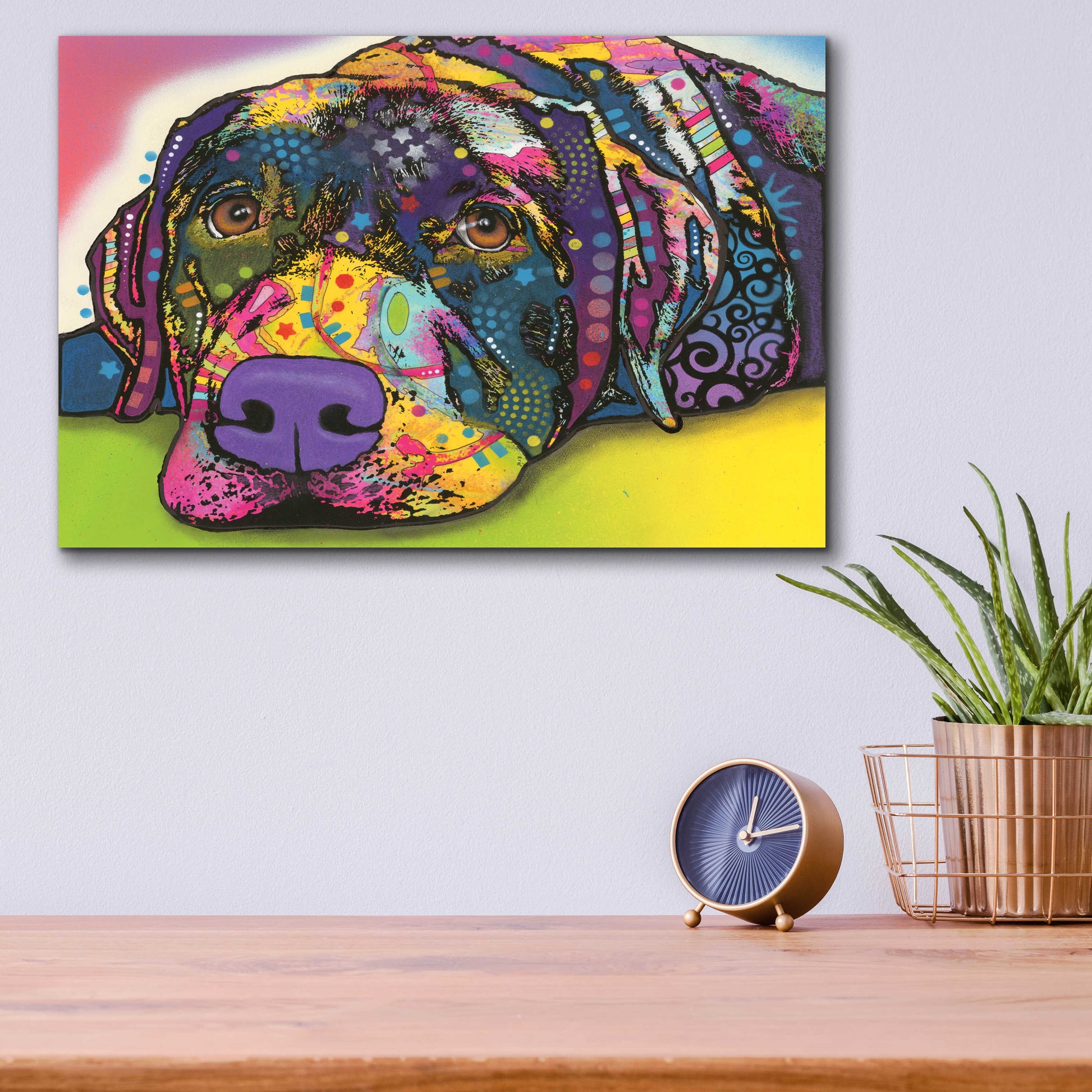 Epic Art 'Savvy Labrador' by Dean Russo, Acrylic Glass Wall Art,16x12