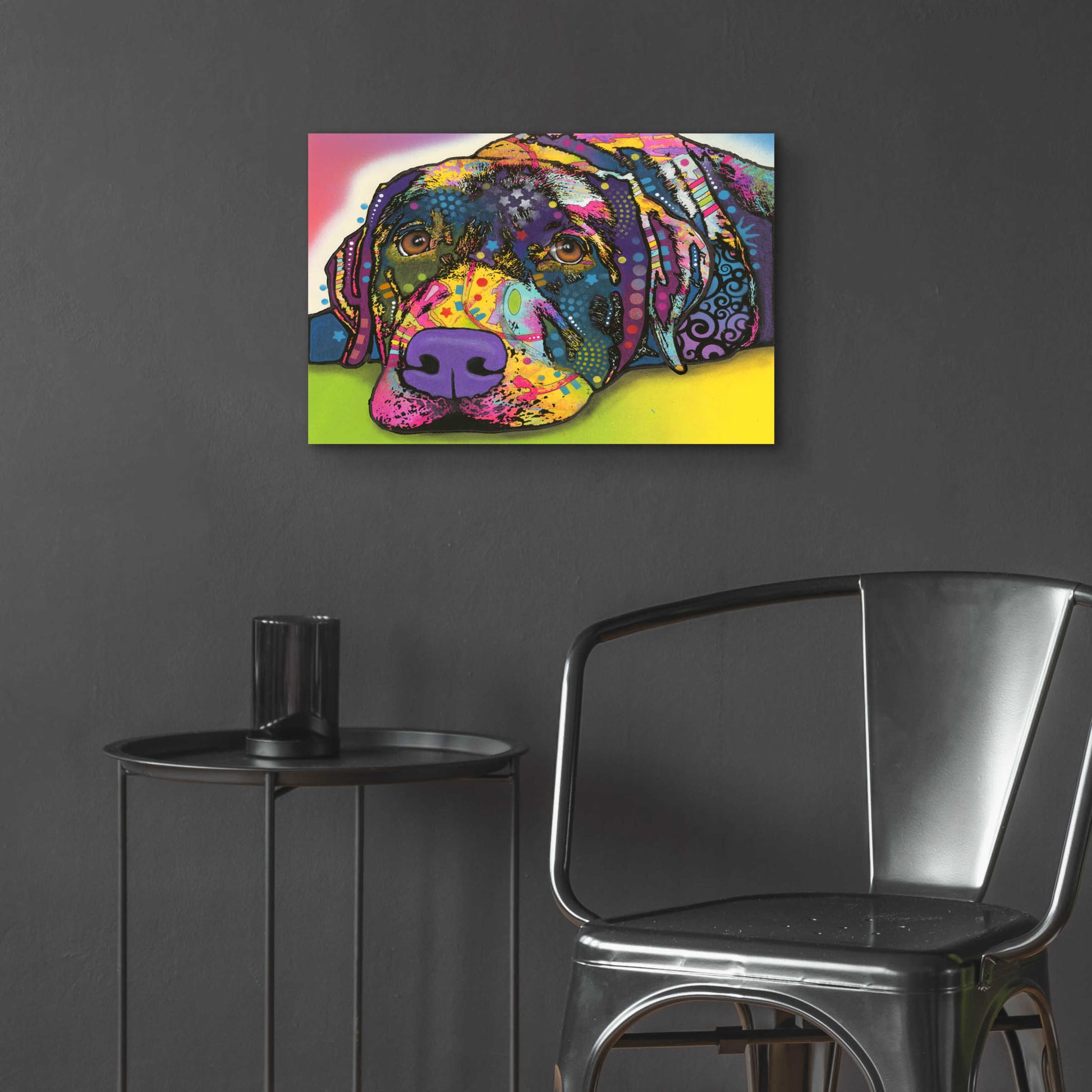 Epic Art 'Savvy Labrador' by Dean Russo, Acrylic Glass Wall Art,24x16