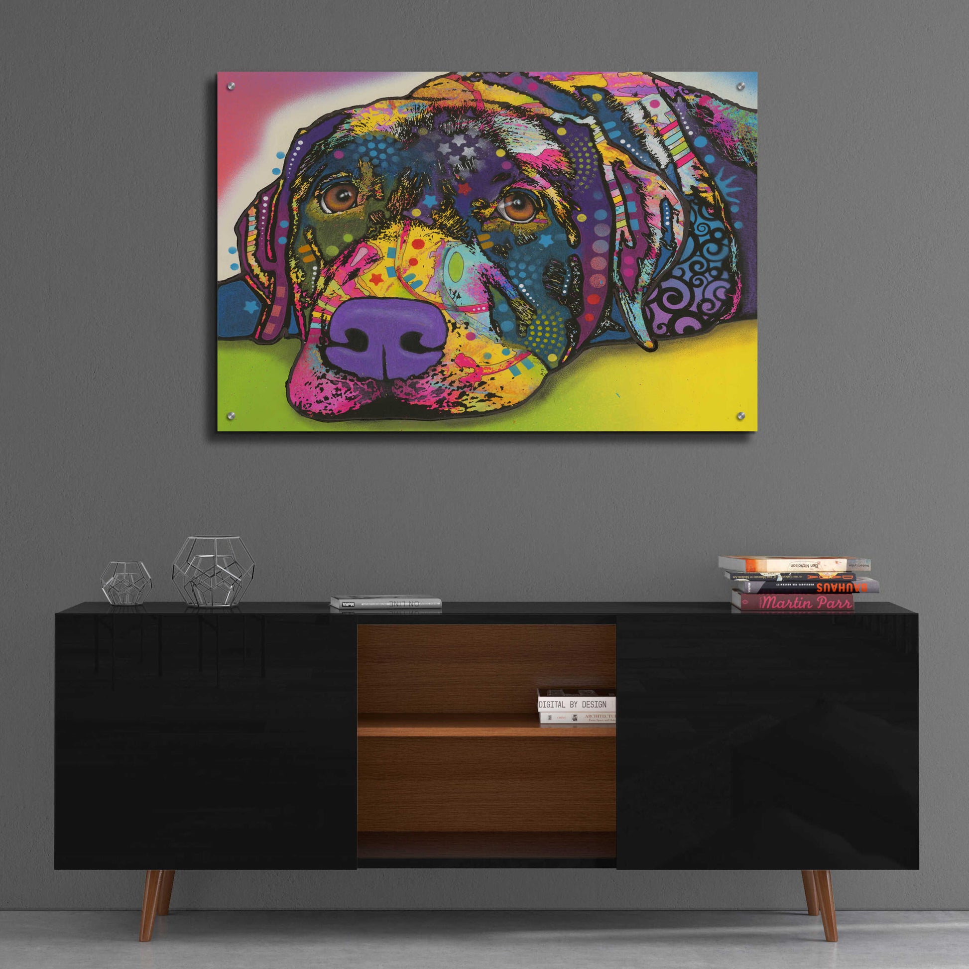 Epic Art 'Savvy Labrador' by Dean Russo, Acrylic Glass Wall Art,36x24