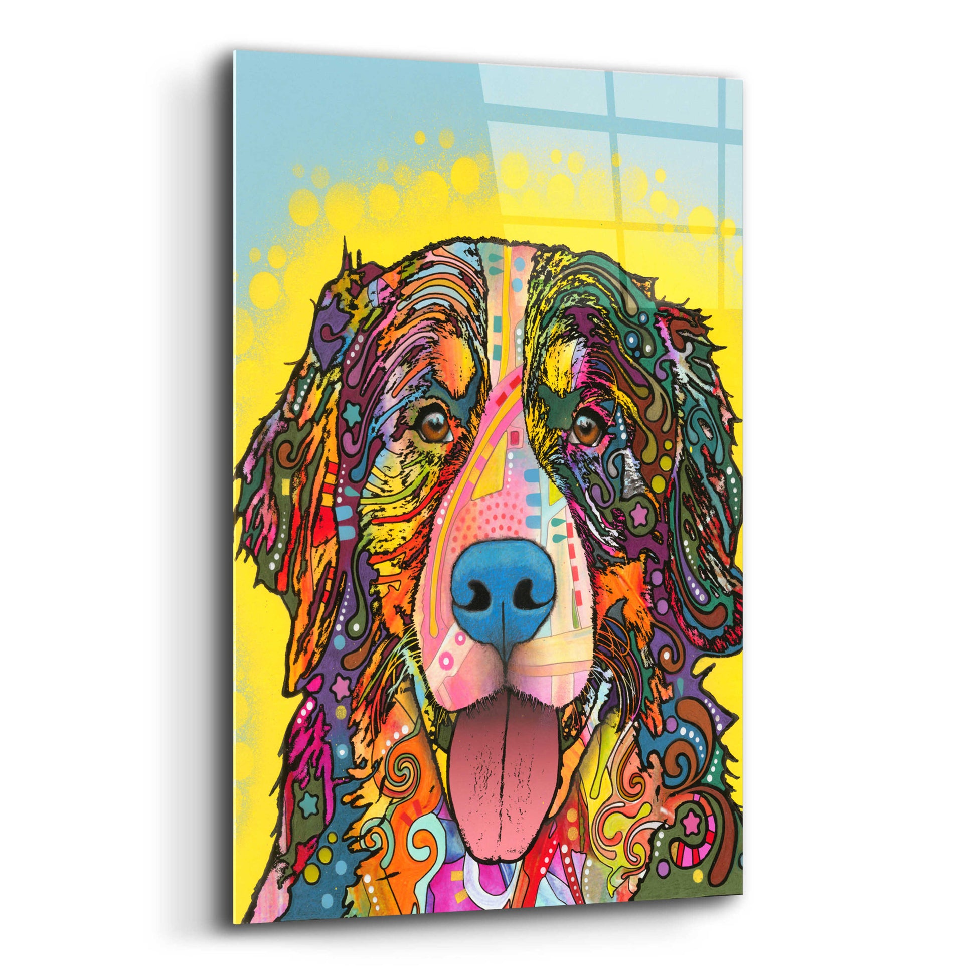 Epic Art 'Bernese Mountain Dog' by Dean Russo, Acrylic Glass Wall Art,12x16