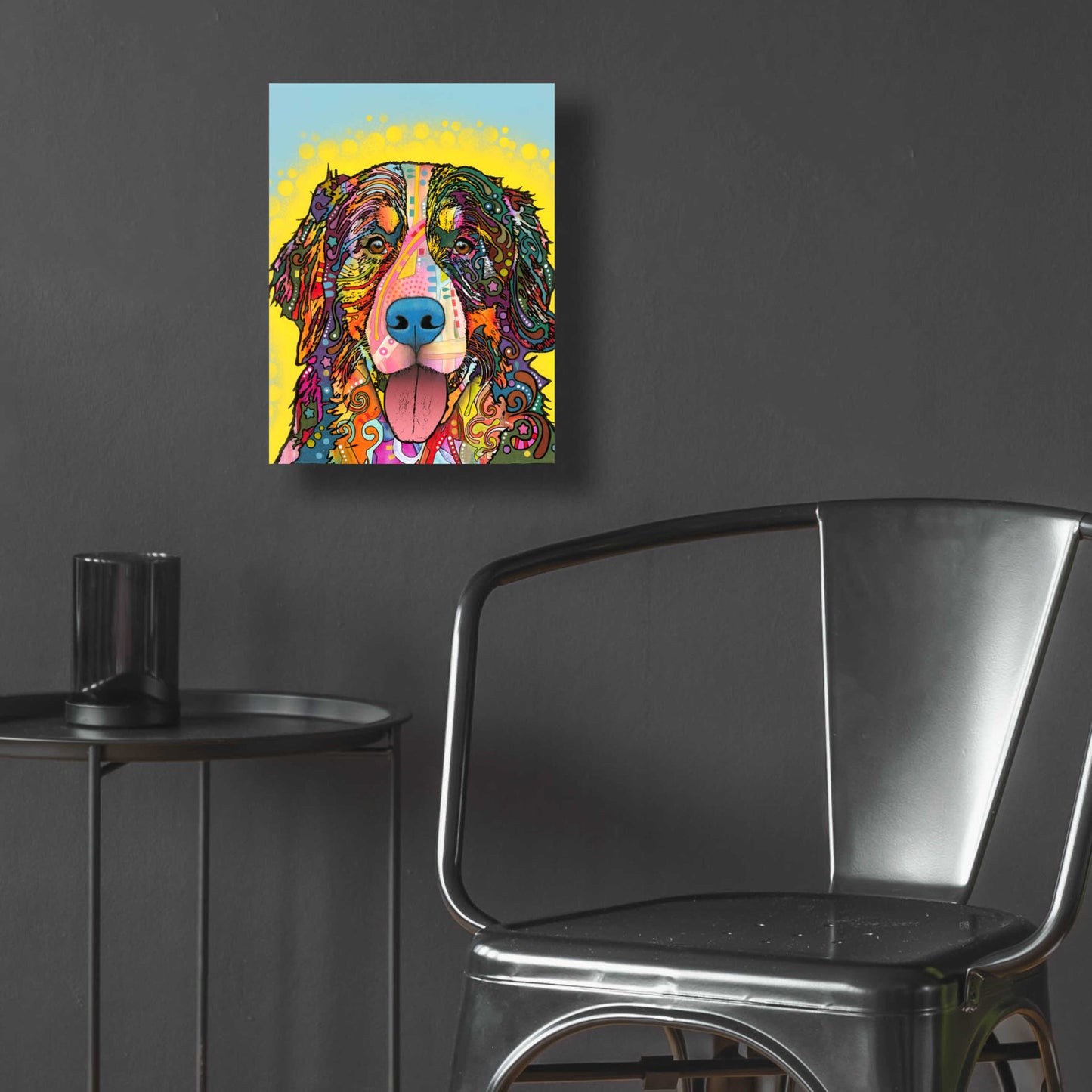 Epic Art 'Bernese Mountain Dog' by Dean Russo, Acrylic Glass Wall Art,12x16