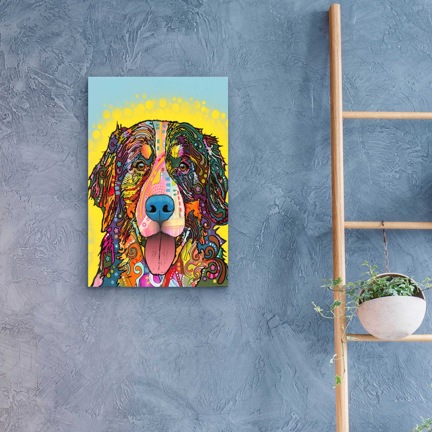 Epic Art 'Bernese Mountain Dog' by Dean Russo, Acrylic Glass Wall Art,16x24