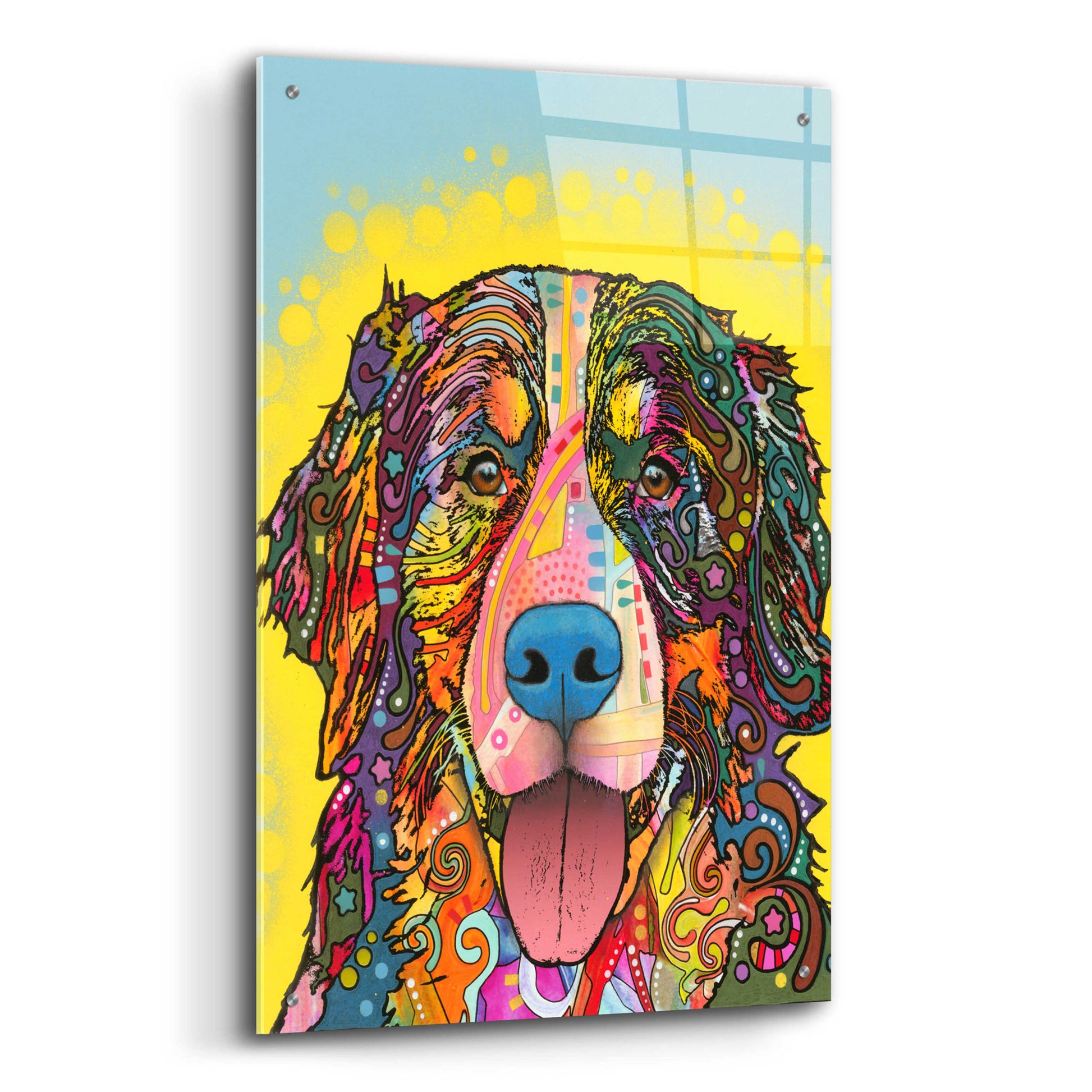 Epic Art 'Bernese Mountain Dog' by Dean Russo, Acrylic Glass Wall Art,24x36