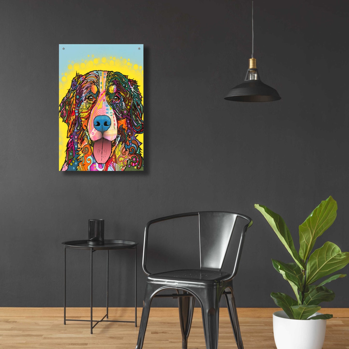 Epic Art 'Bernese Mountain Dog' by Dean Russo, Acrylic Glass Wall Art,24x36