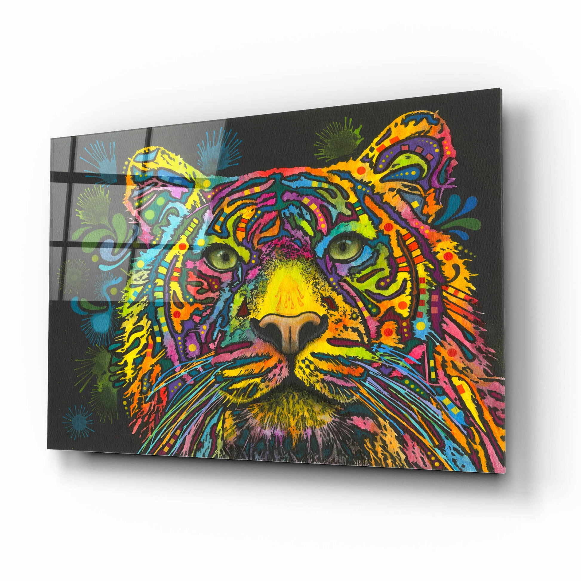 Epic Art 'Tiger' by Dean Russo, Acrylic Glass Wall Art,16x12