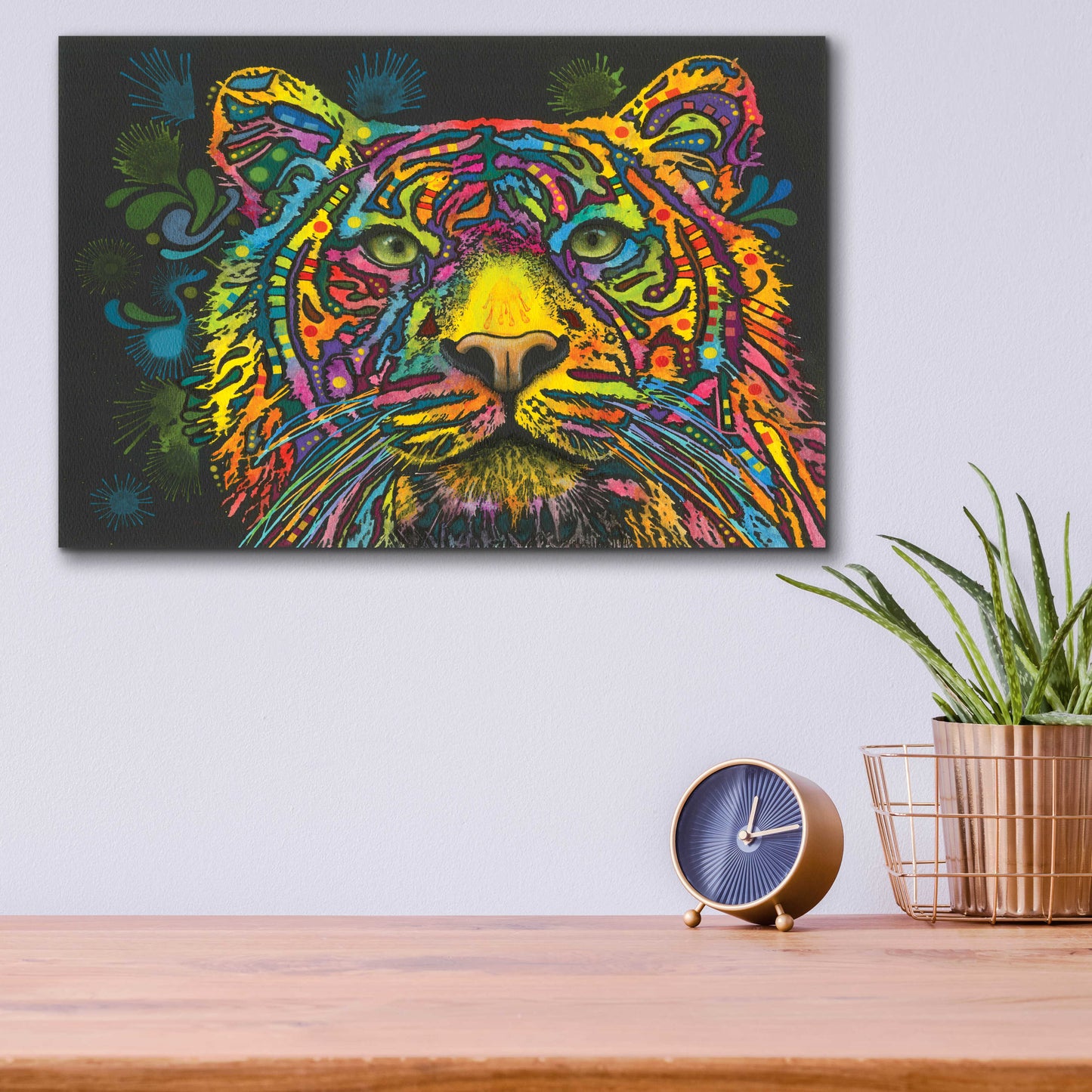 Epic Art 'Tiger' by Dean Russo, Acrylic Glass Wall Art,16x12