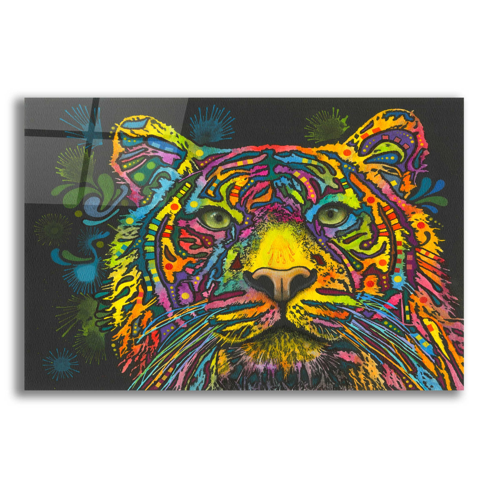 Epic Art 'Tiger' by Dean Russo, Acrylic Glass Wall Art,16x12