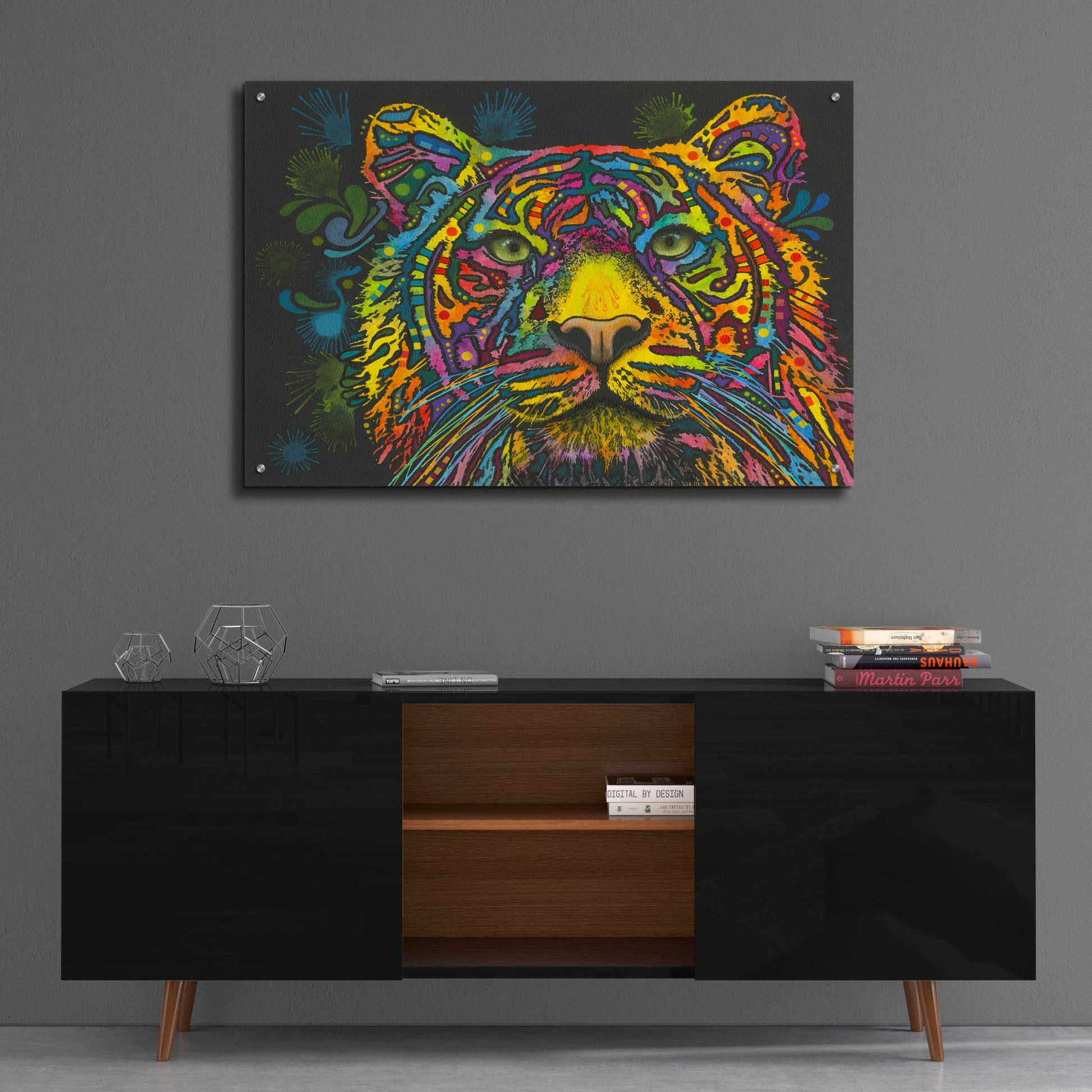 Epic Art 'Tiger' by Dean Russo, Acrylic Glass Wall Art,36x24