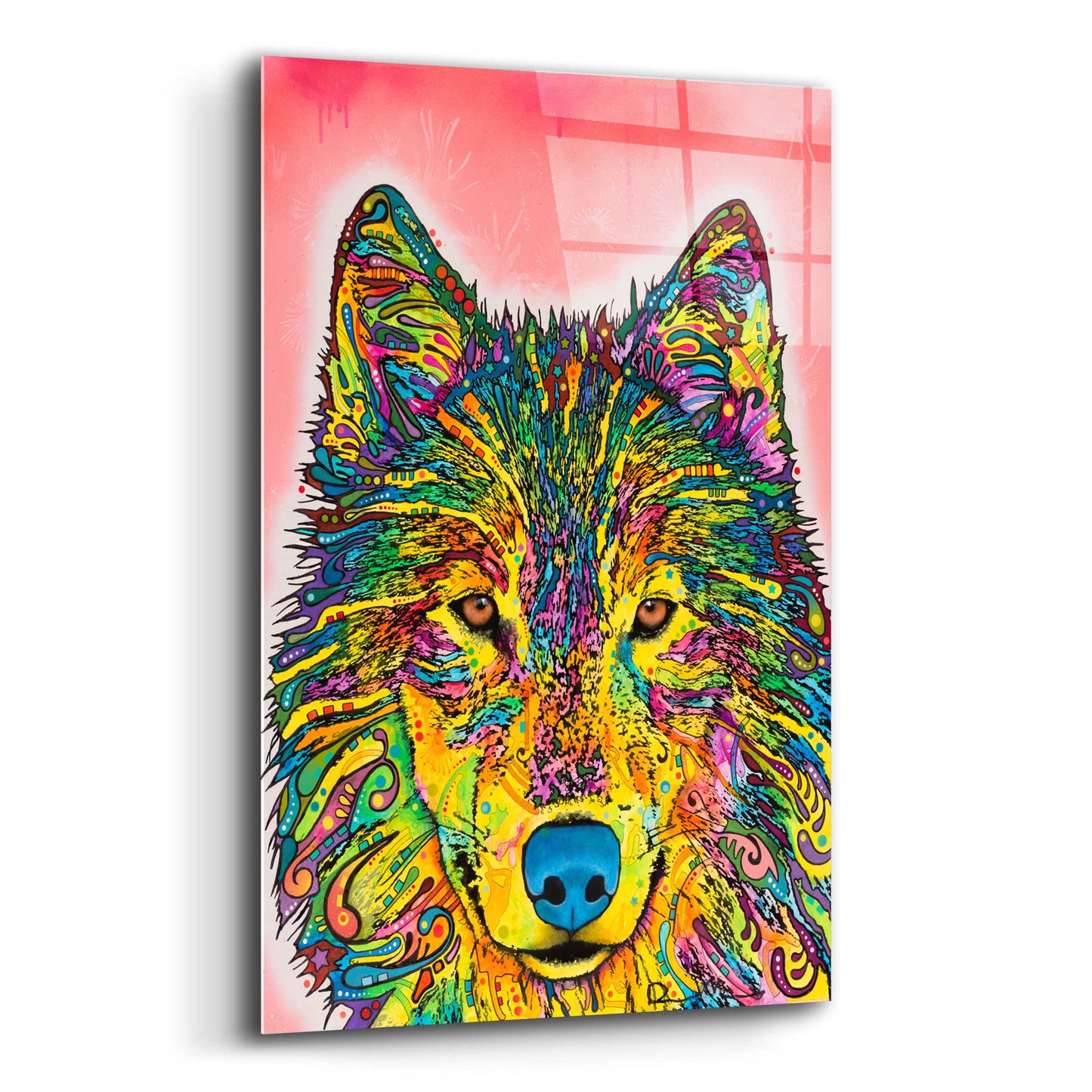 Epic Art 'Wolf' by Dean Russo, Acrylic Glass Wall Art,12x16