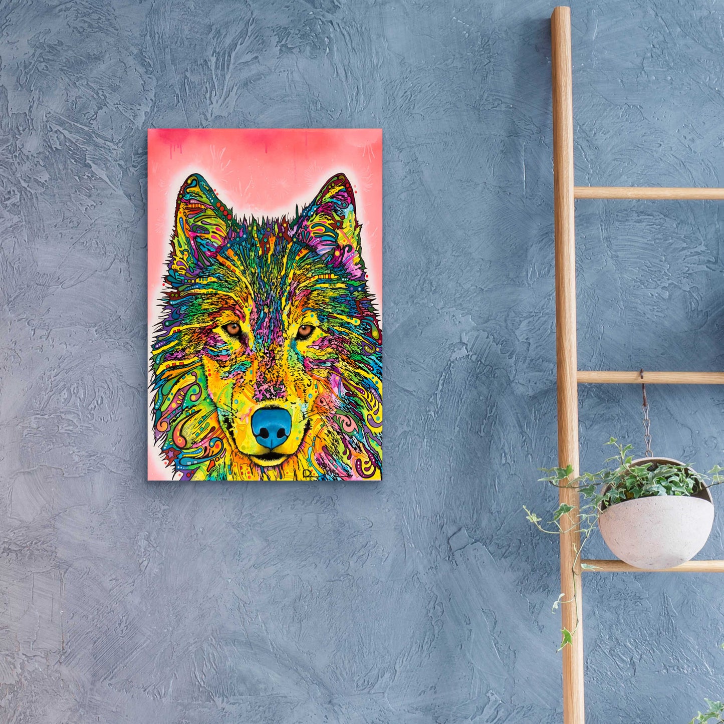 Epic Art 'Wolf' by Dean Russo, Acrylic Glass Wall Art,16x24