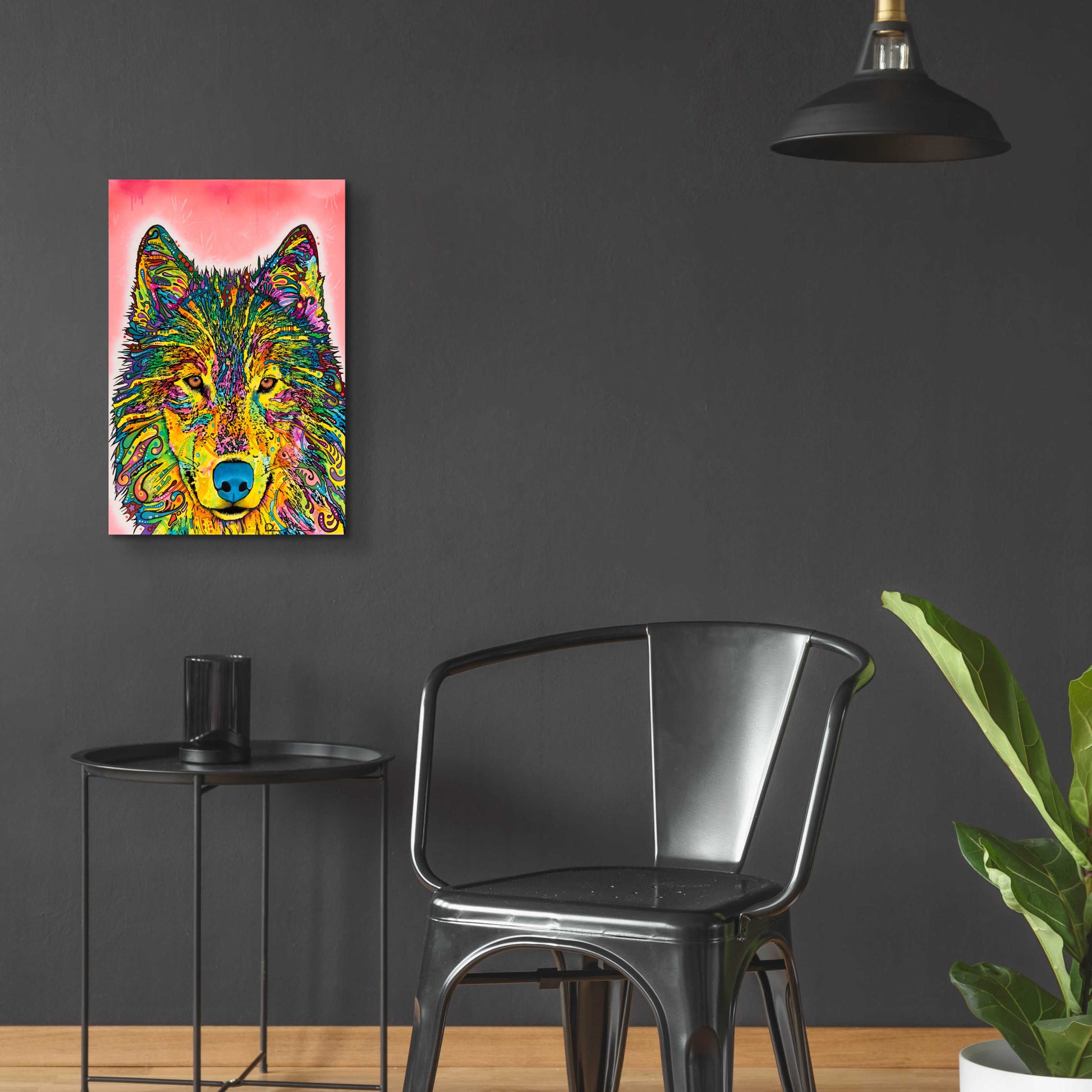 Epic Art 'Wolf' by Dean Russo, Acrylic Glass Wall Art,16x24