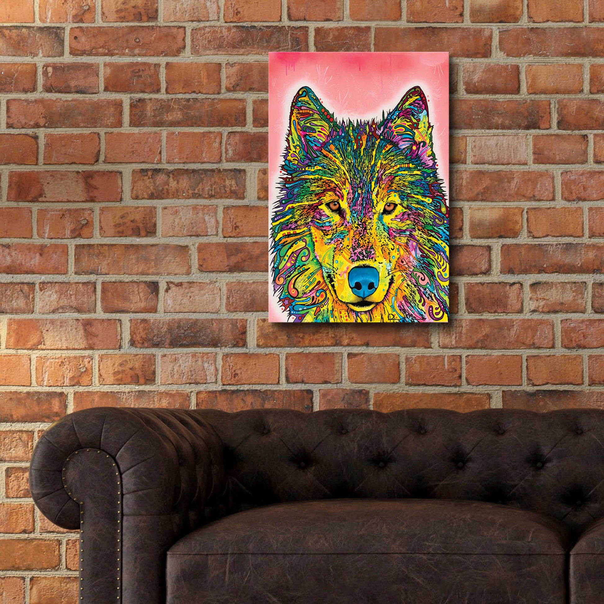 Epic Art 'Wolf' by Dean Russo, Acrylic Glass Wall Art,16x24