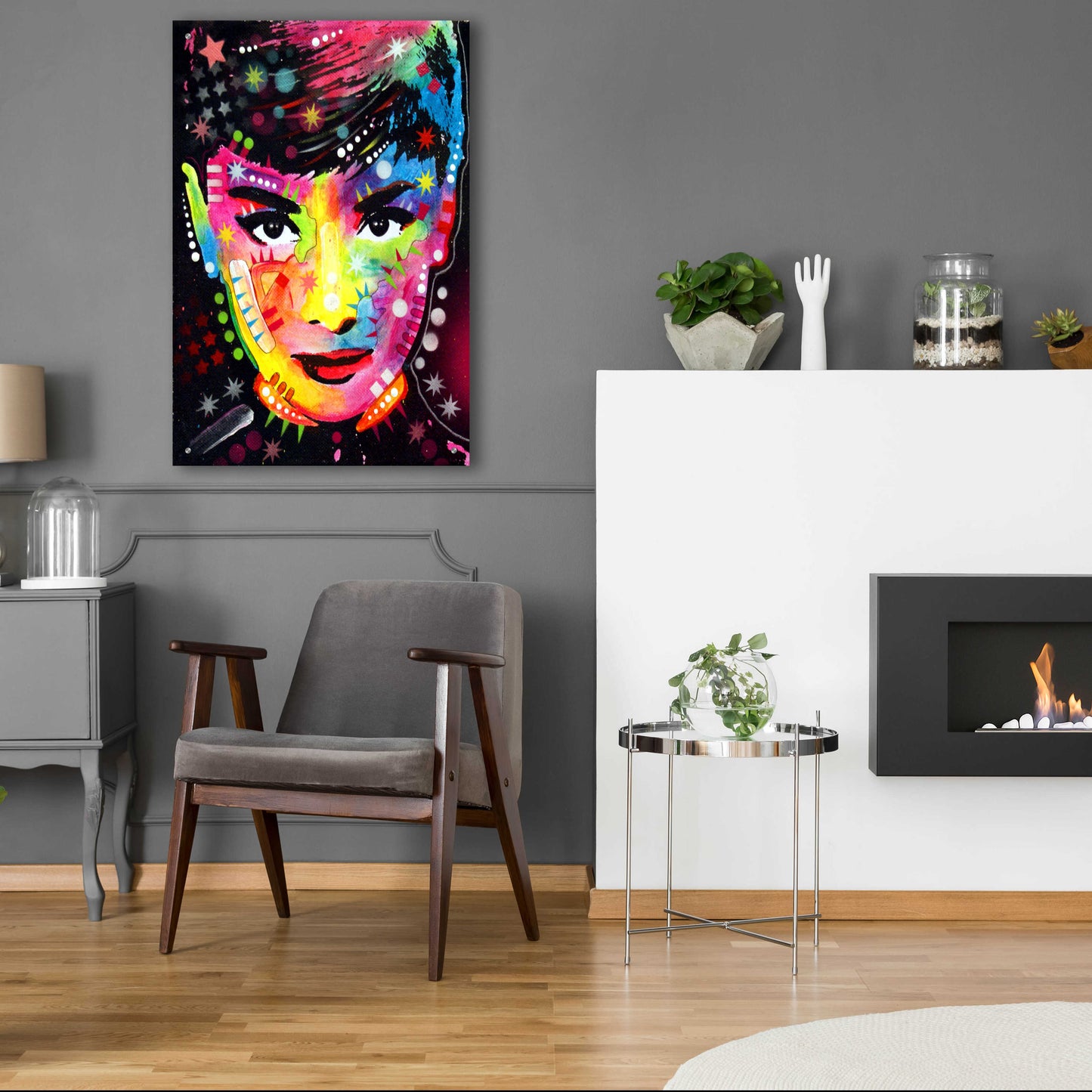 Epic Art 'Audrey' by Dean Russo, Acrylic Glass Wall Art,24x36