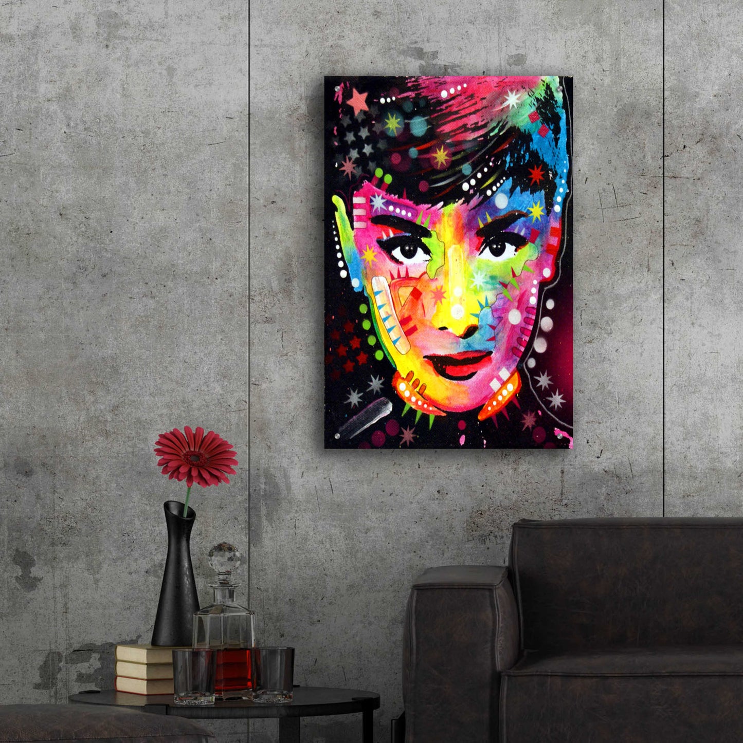 Epic Art 'Audrey' by Dean Russo, Acrylic Glass Wall Art,24x36