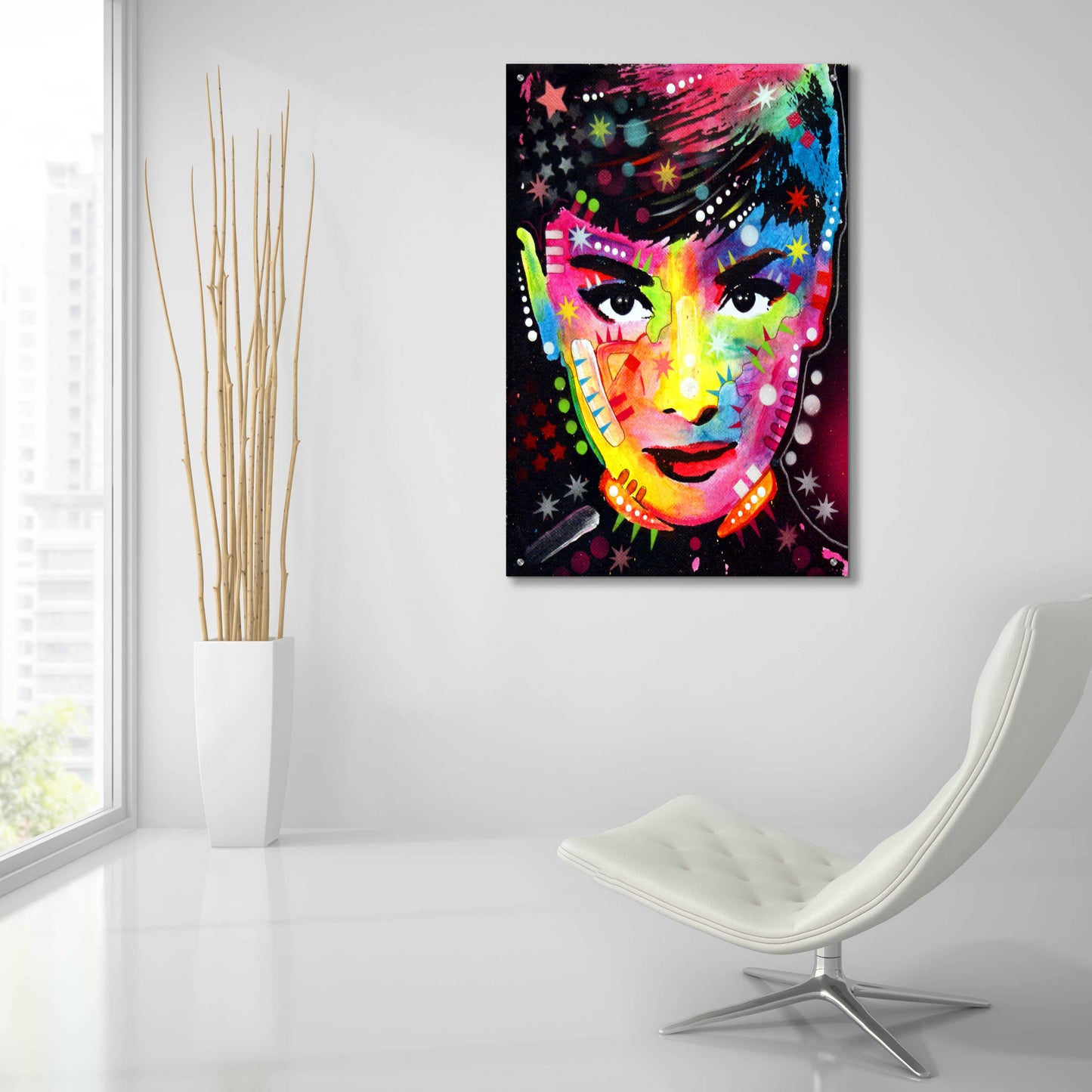 Epic Art 'Audrey' by Dean Russo, Acrylic Glass Wall Art,24x36