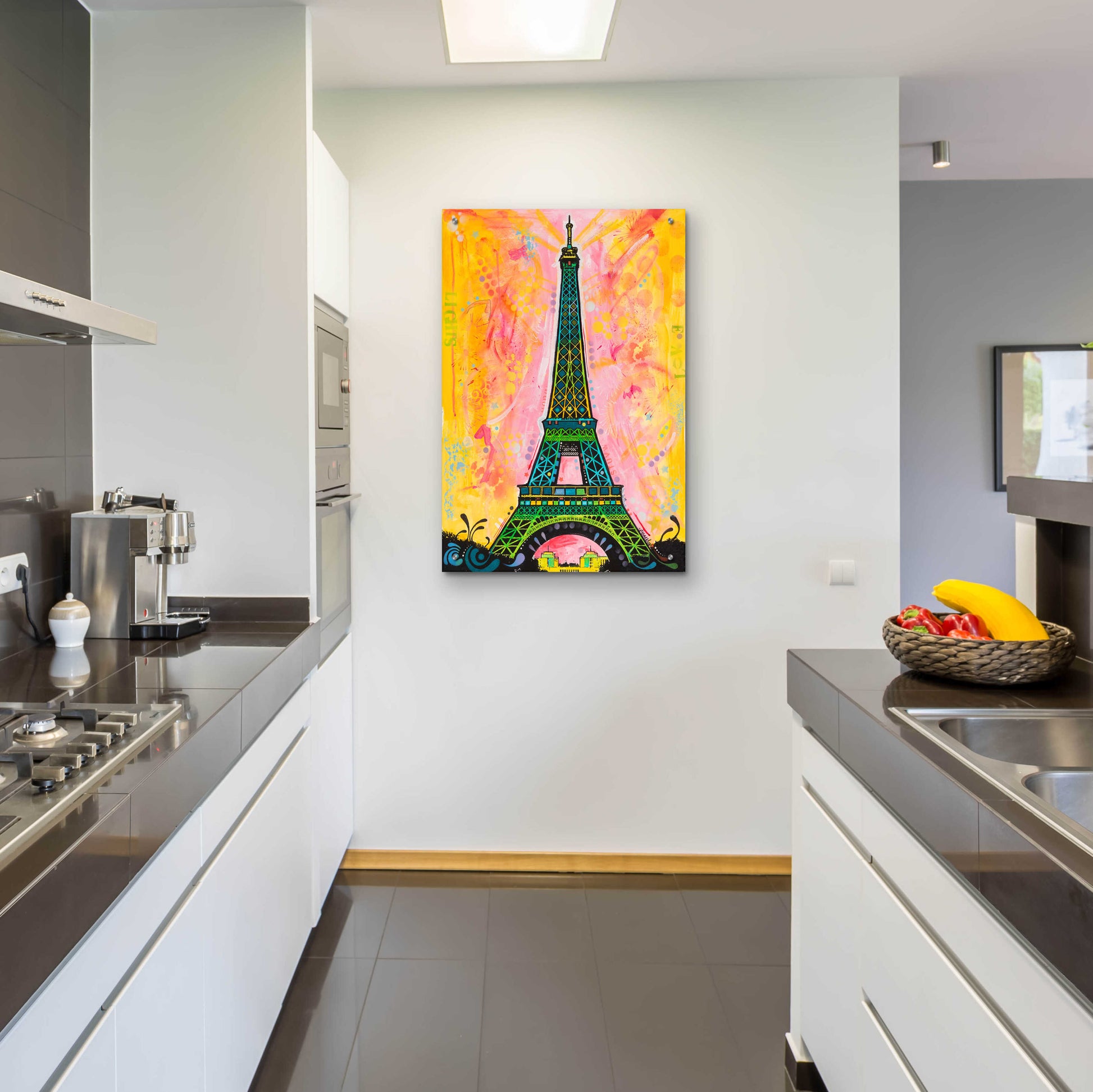 Epic Art 'Eiffel ALI' by Dean Russo, Acrylic Glass Wall Art,24x36