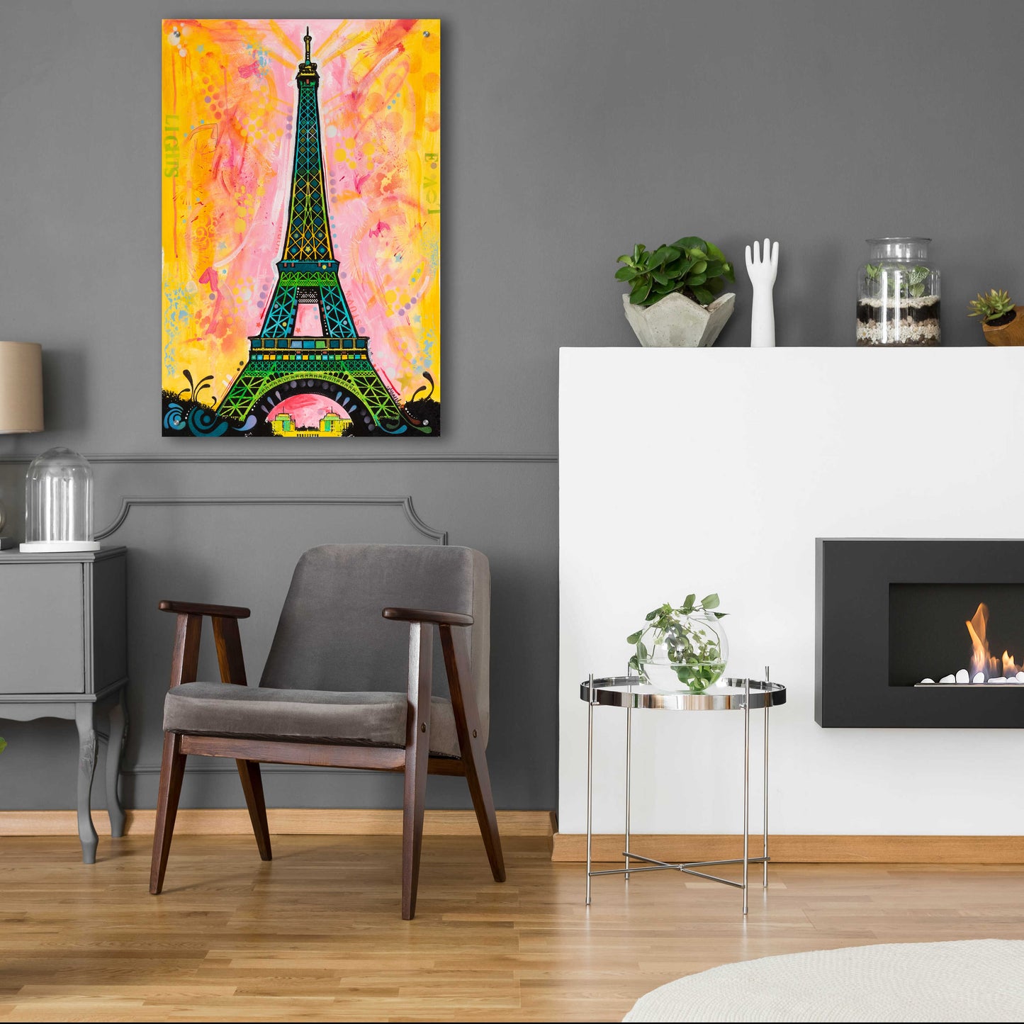 Epic Art 'Eiffel ALI' by Dean Russo, Acrylic Glass Wall Art,24x36