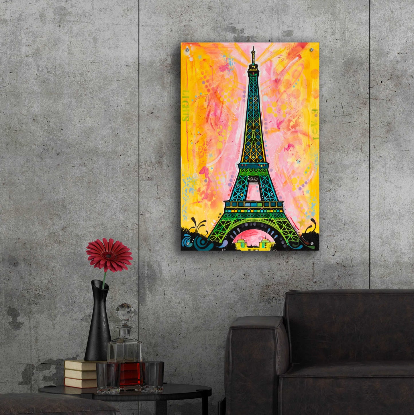 Epic Art 'Eiffel ALI' by Dean Russo, Acrylic Glass Wall Art,24x36