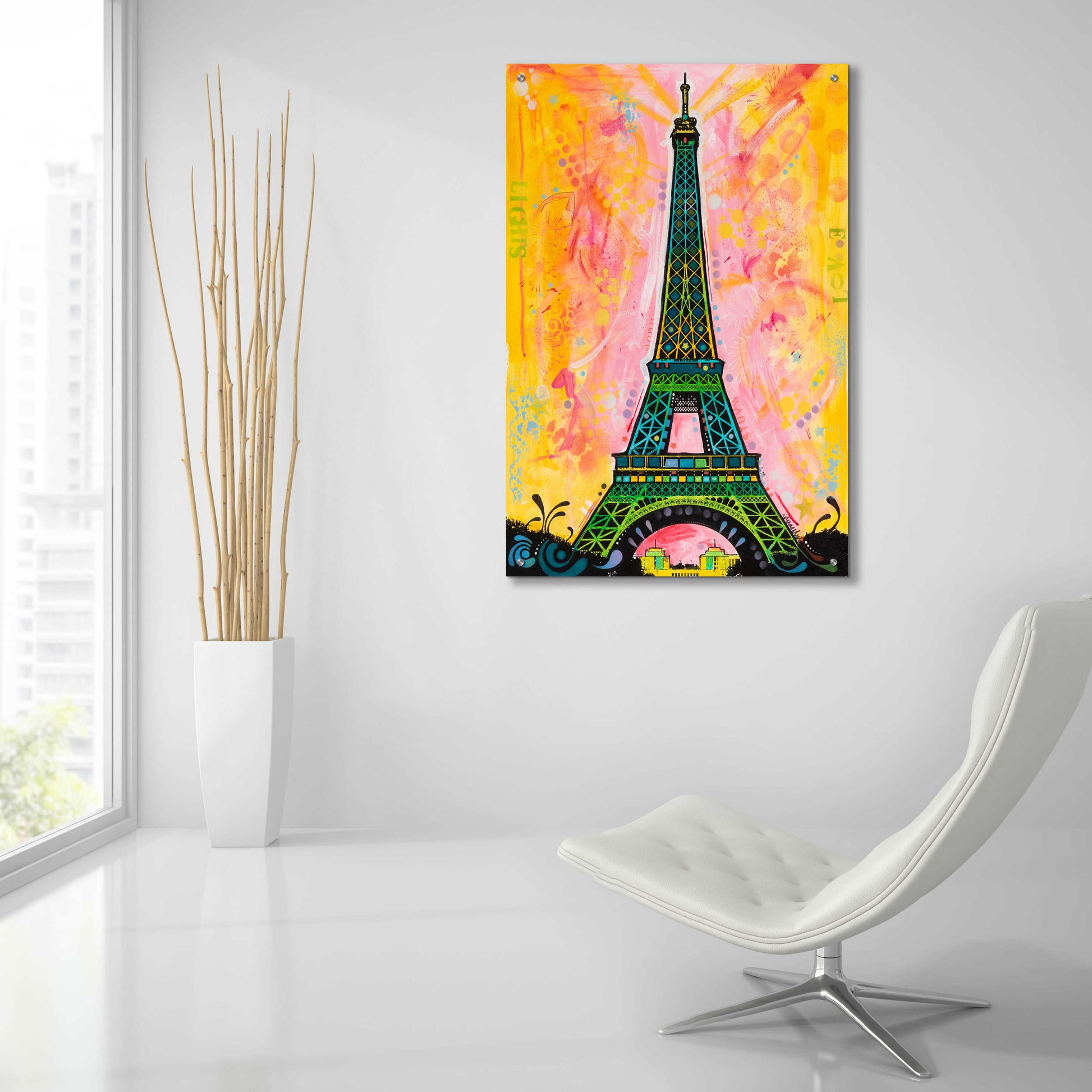 Epic Art 'Eiffel ALI' by Dean Russo, Acrylic Glass Wall Art,24x36