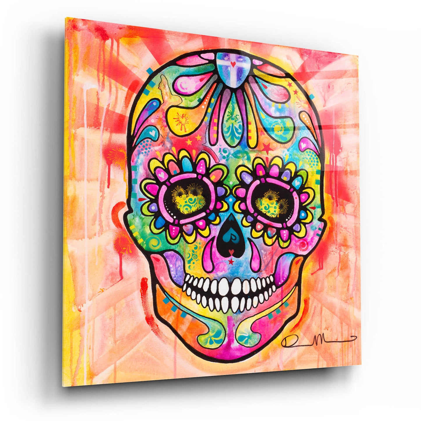 Epic Art 'Sugar Skull - Day of the Dead' by Dean Russo, Acrylic Glass Wall Art,12x12