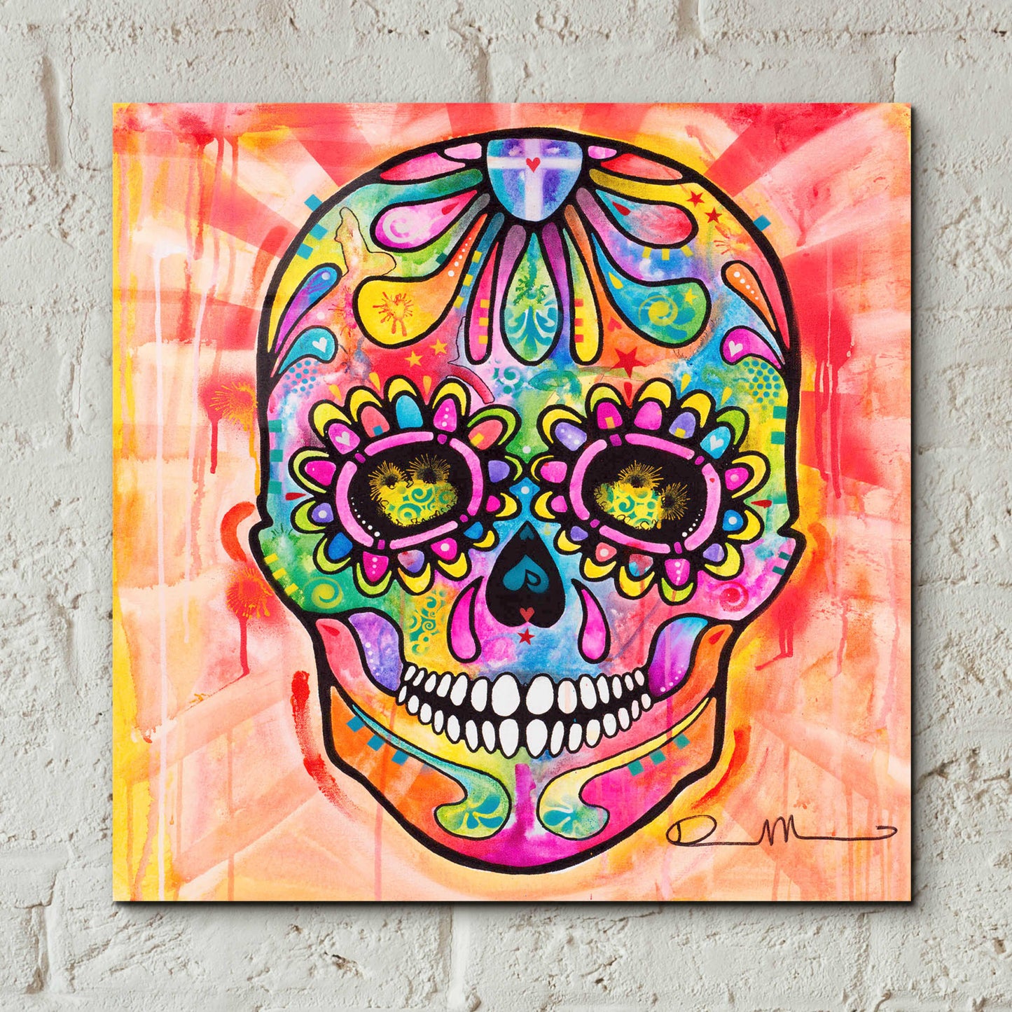 Epic Art 'Sugar Skull - Day of the Dead' by Dean Russo, Acrylic Glass Wall Art,12x12