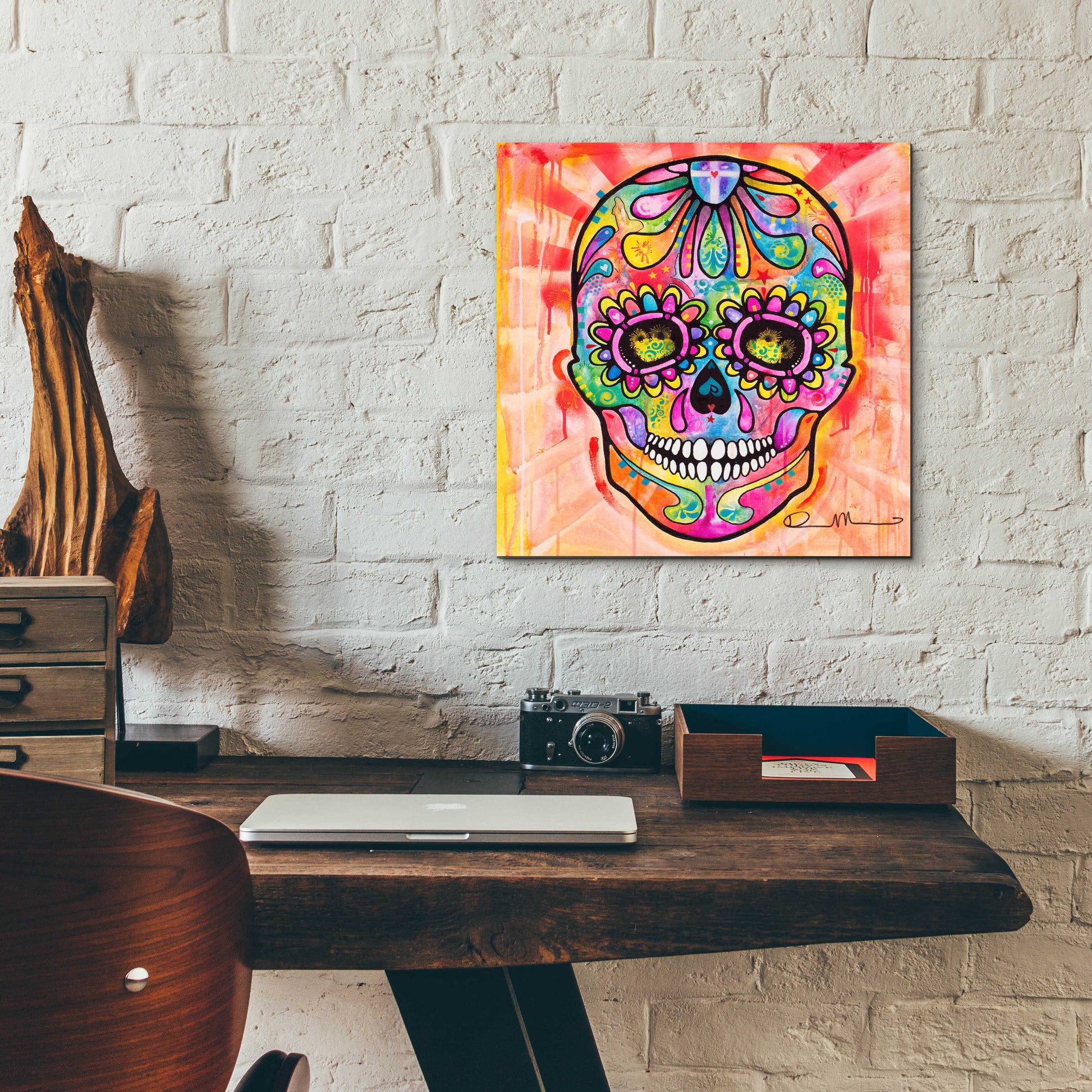 Epic Art 'Sugar Skull - Day of the Dead' by Dean Russo, Acrylic Glass Wall Art,12x12