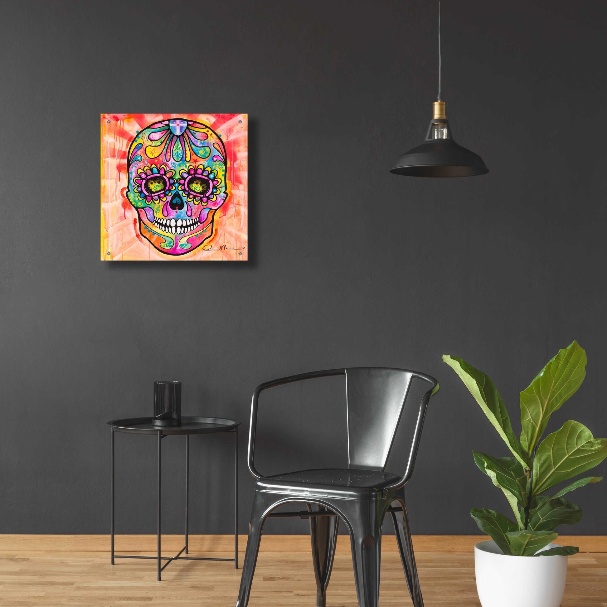 Epic Art 'Sugar Skull - Day of the Dead' by Dean Russo, Acrylic Glass Wall Art,24x24