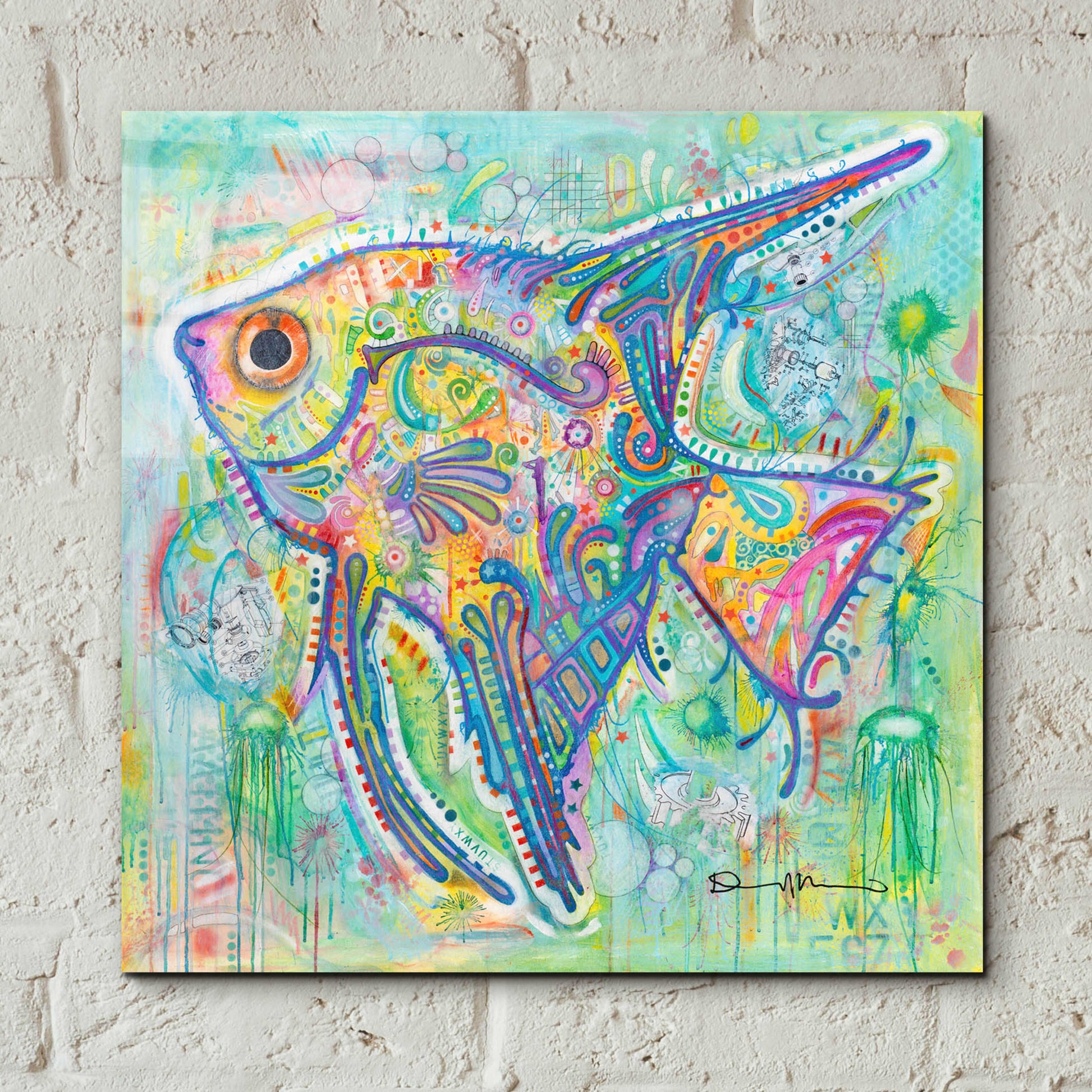 Epic Art 'Angel' by Dean Russo, Acrylic Glass Wall Art,12x12