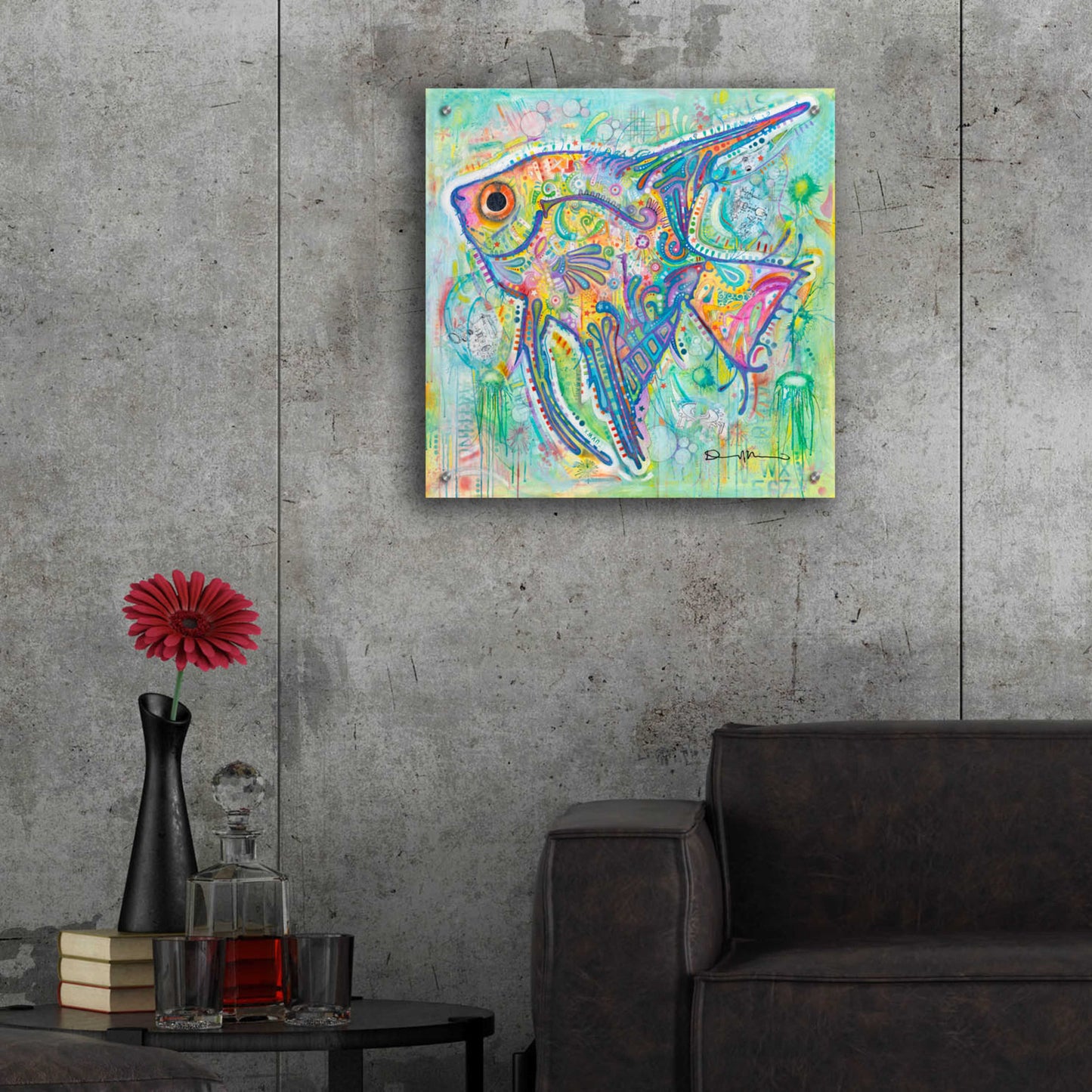 Epic Art 'Angel' by Dean Russo, Acrylic Glass Wall Art,24x24