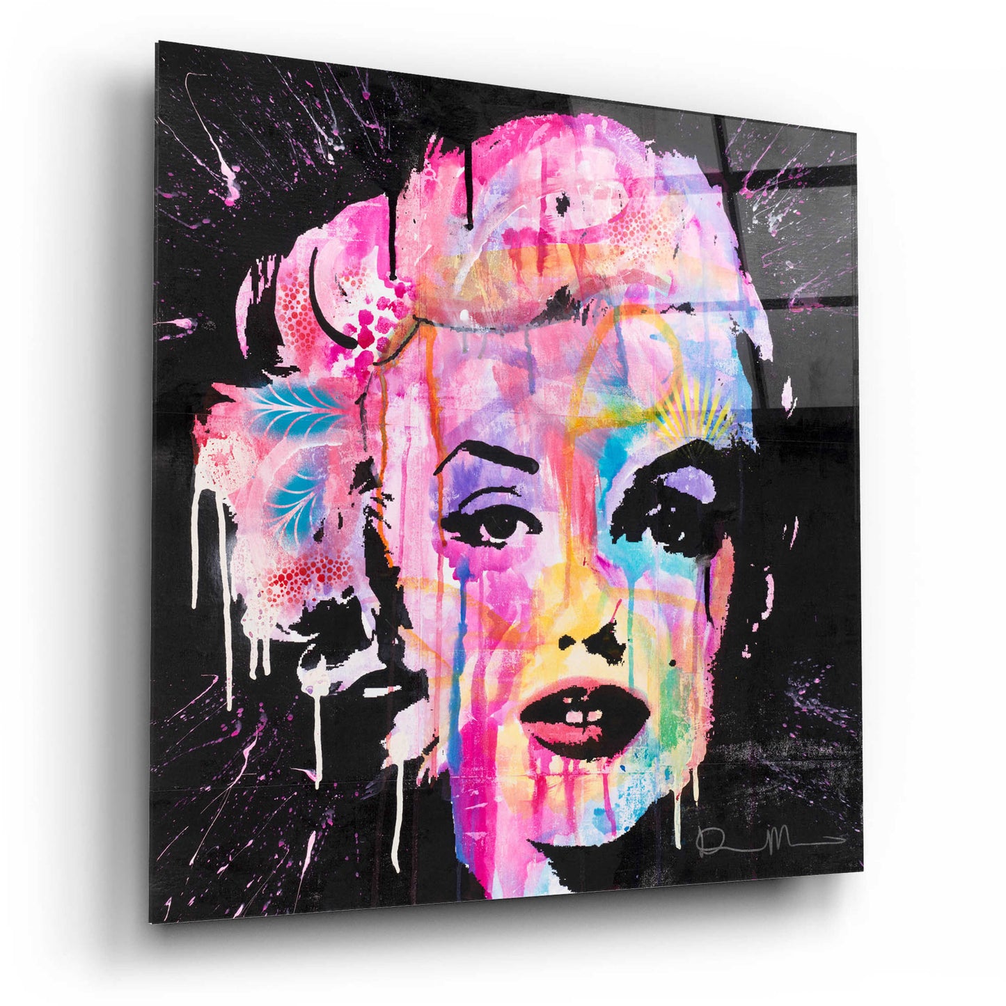 Epic Art 'Marilyn Monroe' by Dean Russo, Acrylic Glass Wall Art,12x12