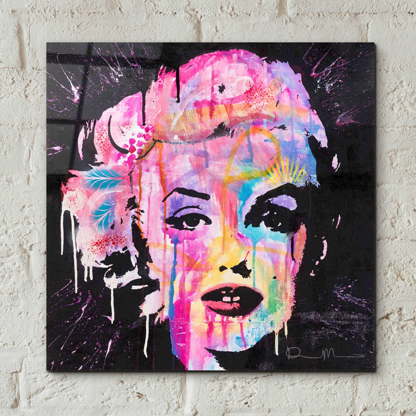 Epic Art 'Marilyn Monroe' by Dean Russo, Acrylic Glass Wall Art,12x12