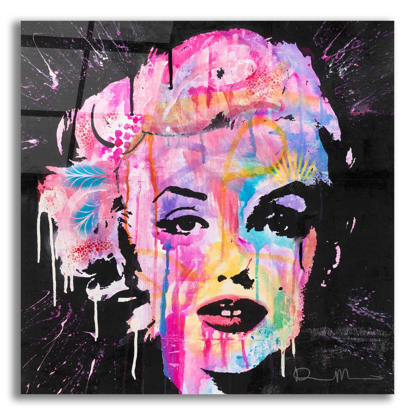 Epic Art 'Marilyn Monroe' by Dean Russo, Acrylic Glass Wall Art,12x12